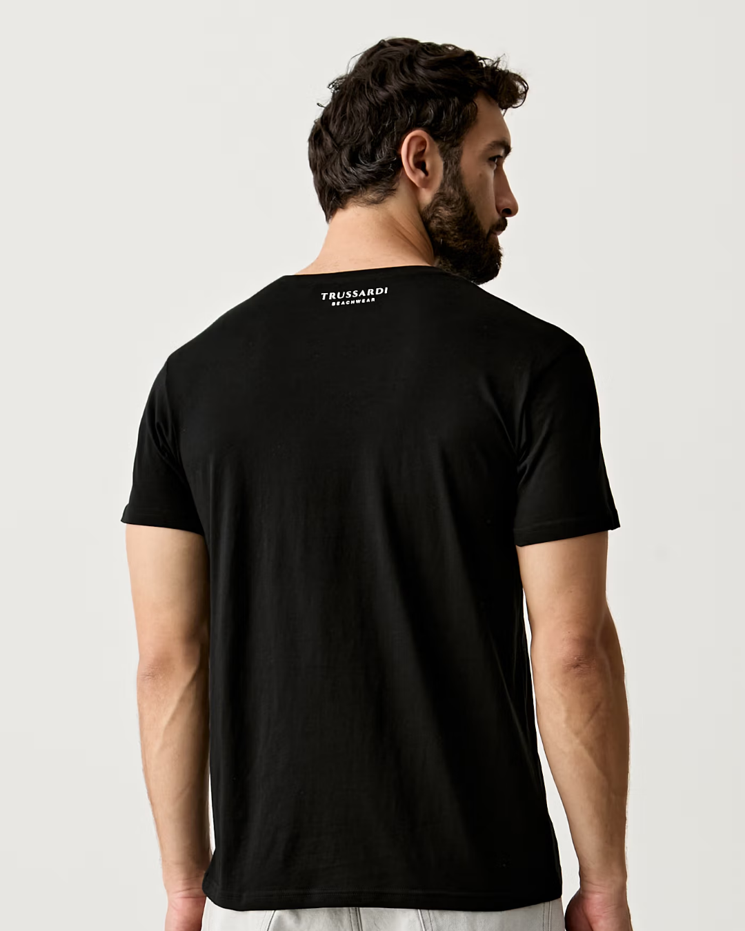 Trussardi t-shirt da uomo in cotone|Colore:Nero