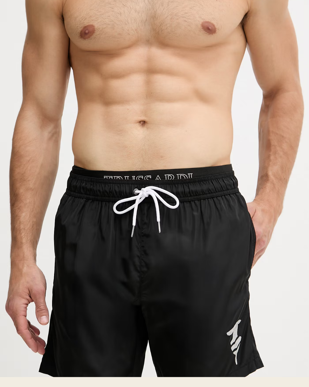 Trussardi pantaloncini da bagno da uomo|Colore:Nero