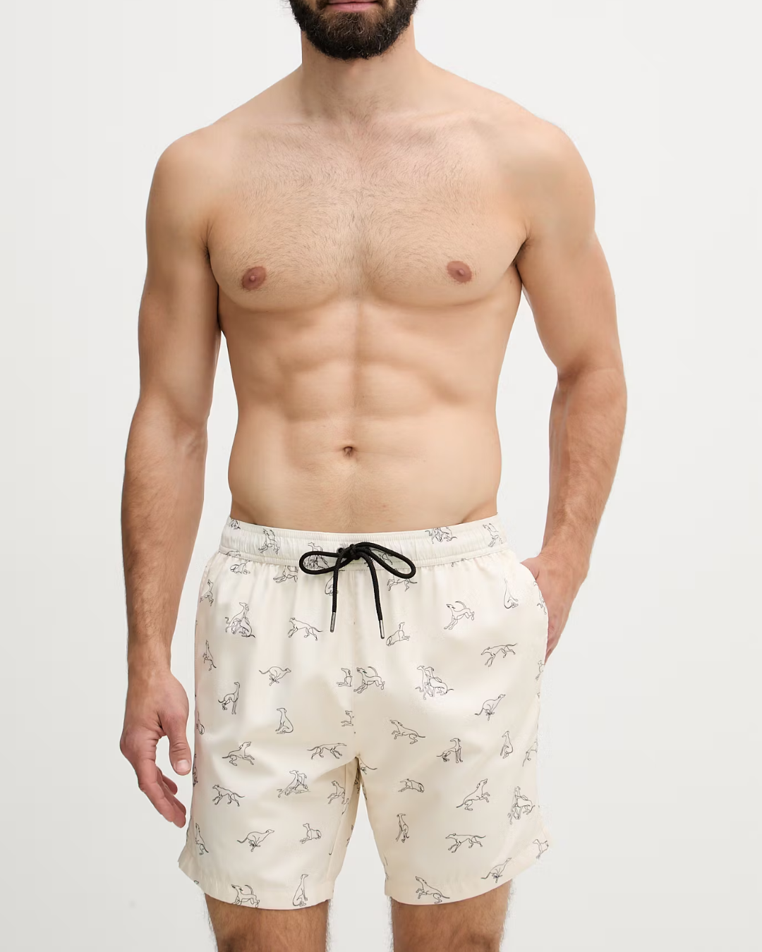 Trussardi pantaloncini da bagno da uomo|Colore:Avorio