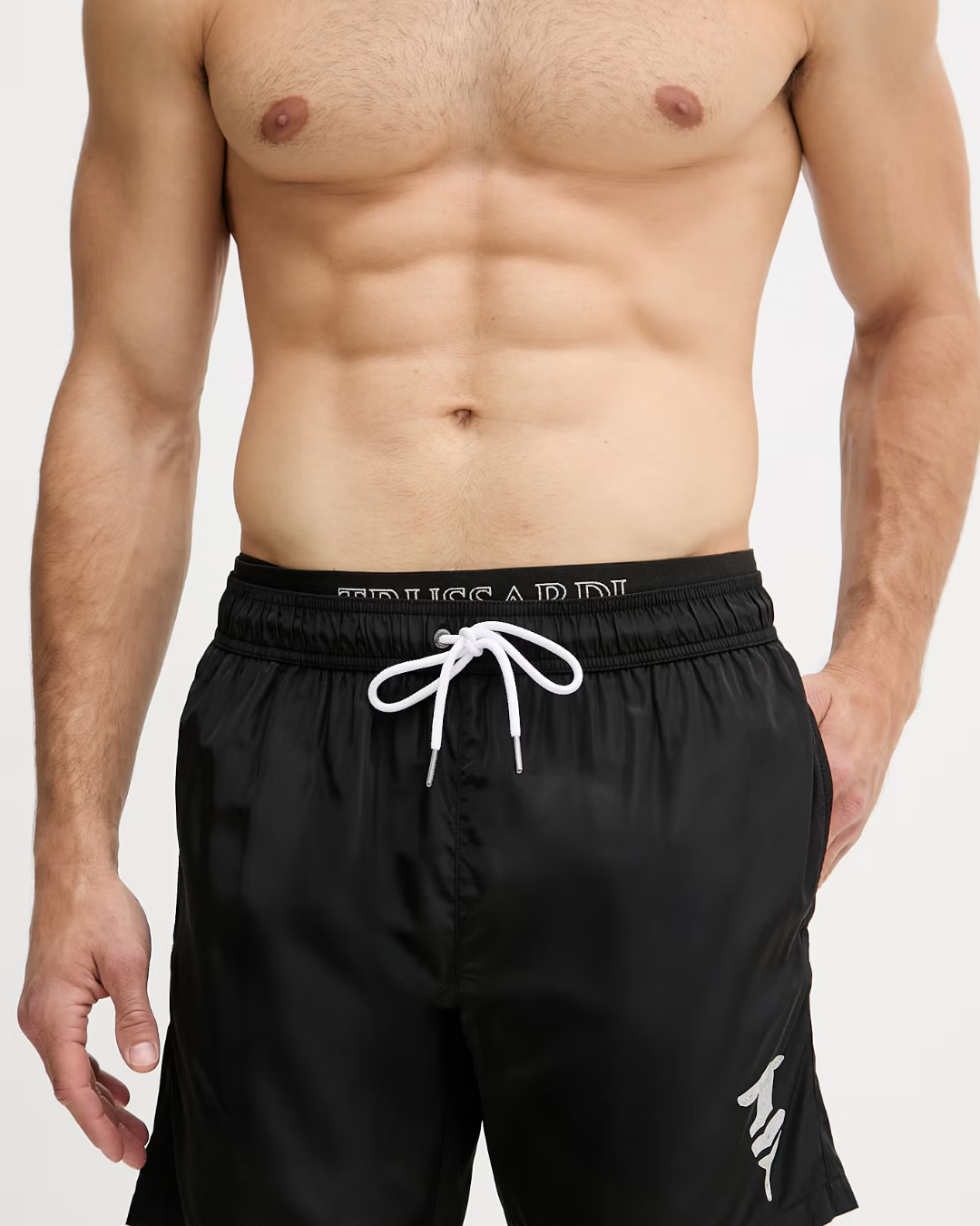 Trussardi pantaloncini da bagno da uomo|Colore:Nero