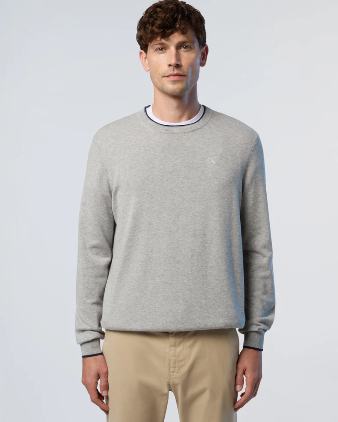 MAGLIONE GIROCOLLO NORTH SAILS |Colore:Grigio chiaro melange