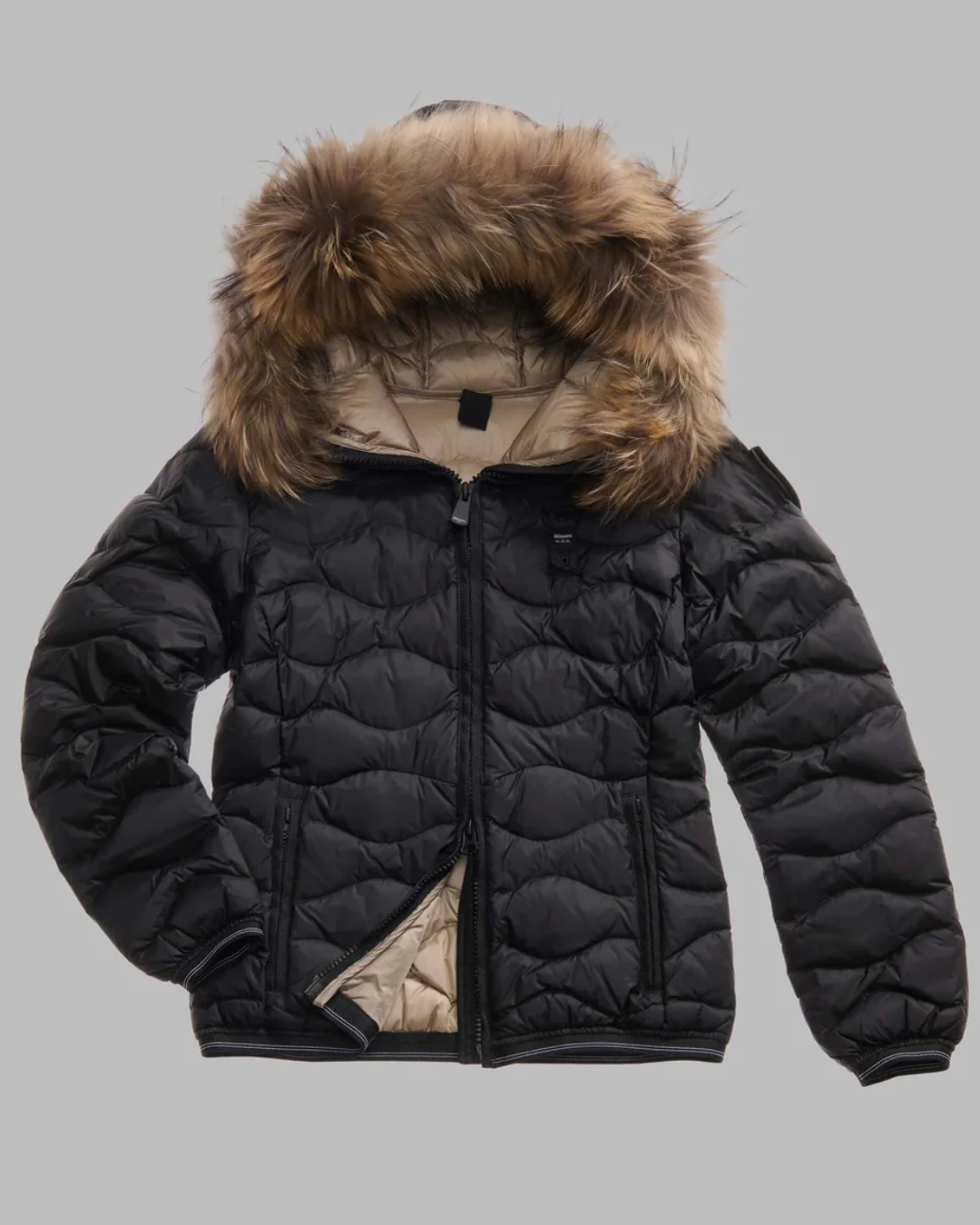 blauer giubbino donna |Colore:Nero