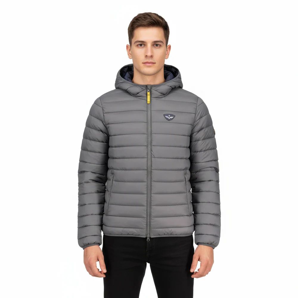 Giubbotto Uomo Blu con Cappuccio- Armata di mare |Colore:Grigio