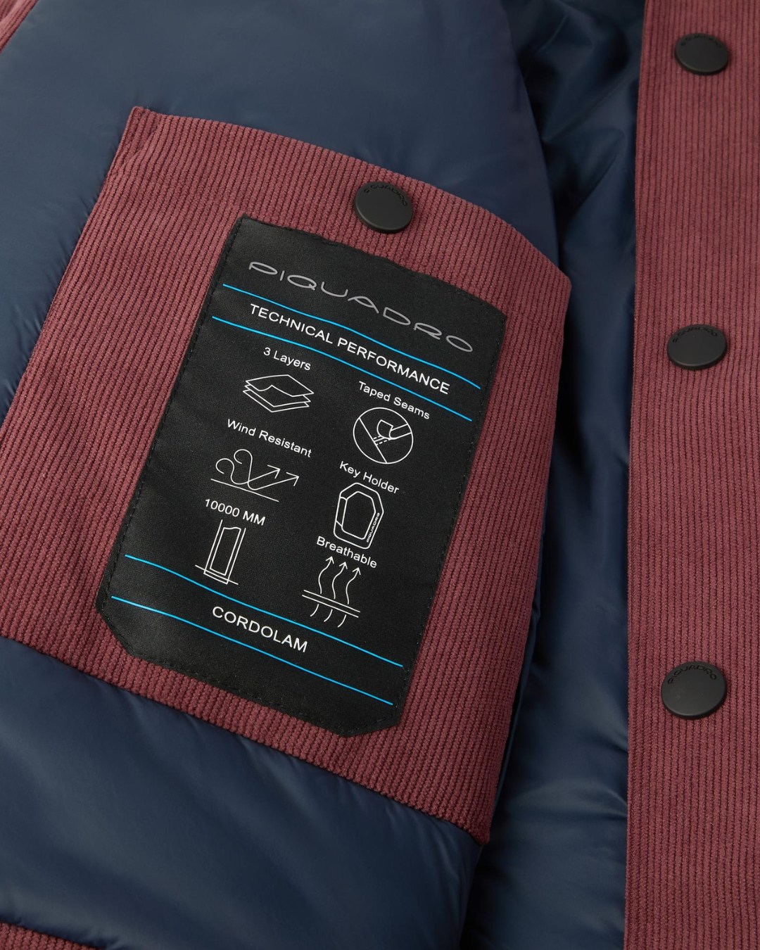 Giaccone uomo impermeabile in velluto traspirante|Colore:Bordeaux
