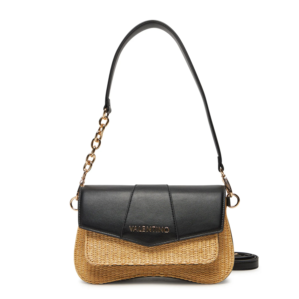 BORSA A TRACOLLA VALENTINO |Colore:Nero-naturale