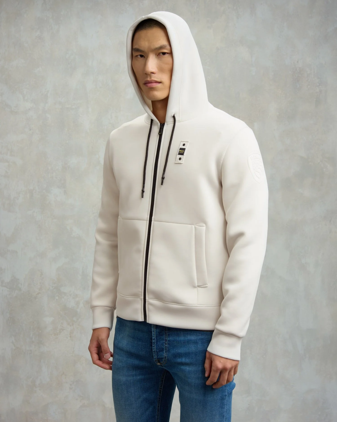 FELPA SCUBA CON CAPUCCIO COLBY|Colore:Bianco