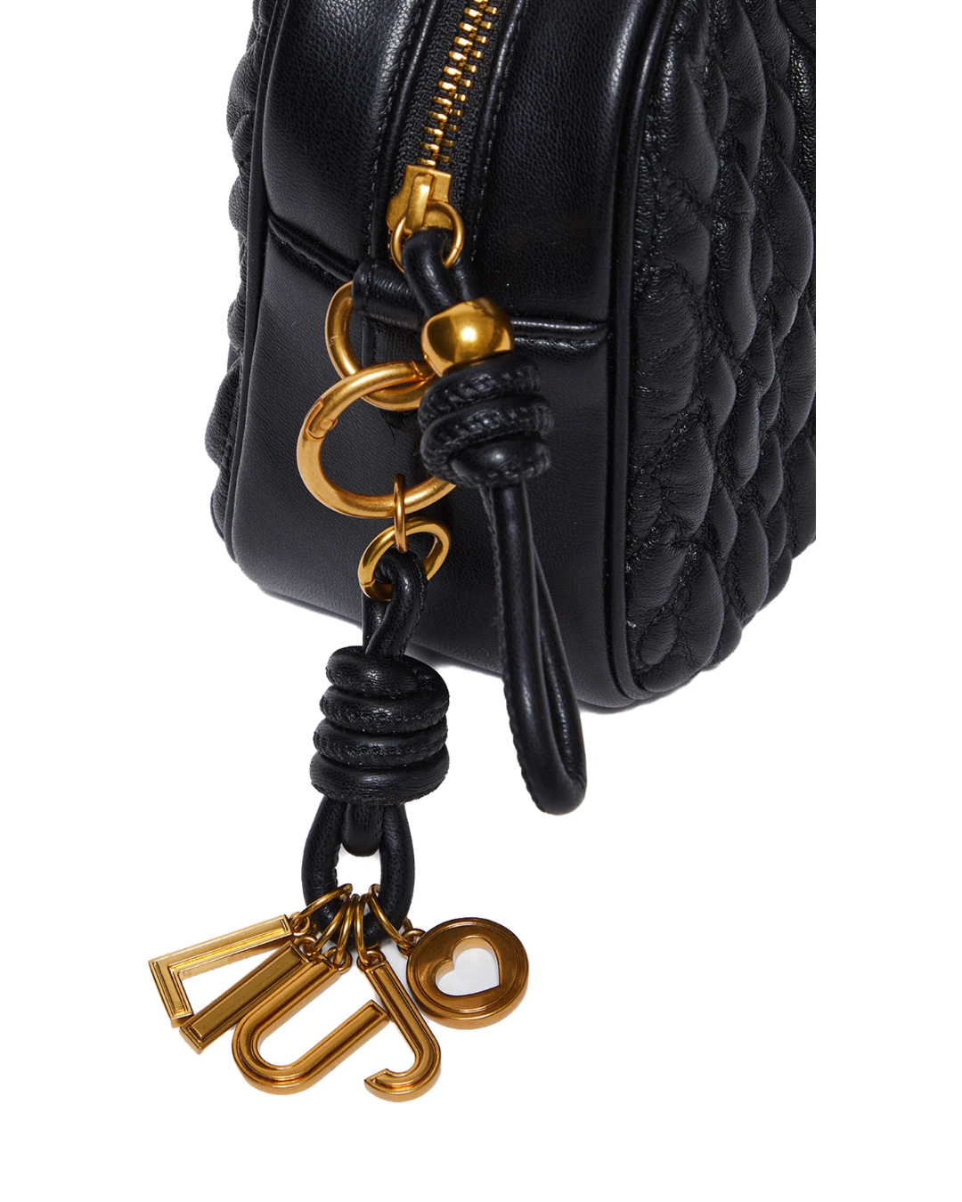 Borsa a mano nera matelassé a treccia|Colore:Nero