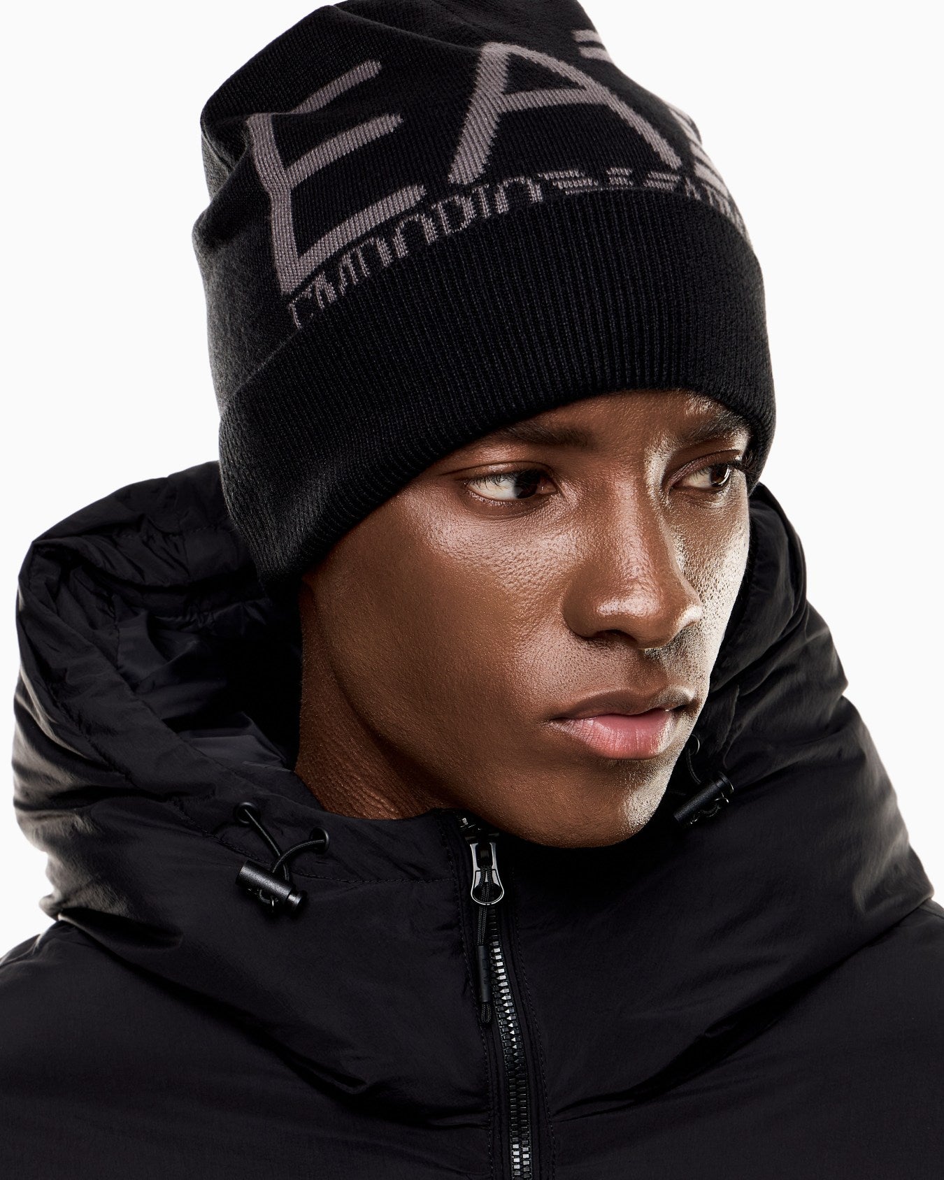 CAPPELLO UOMO EA7 CON LOGO|Colore:Nero-grigio