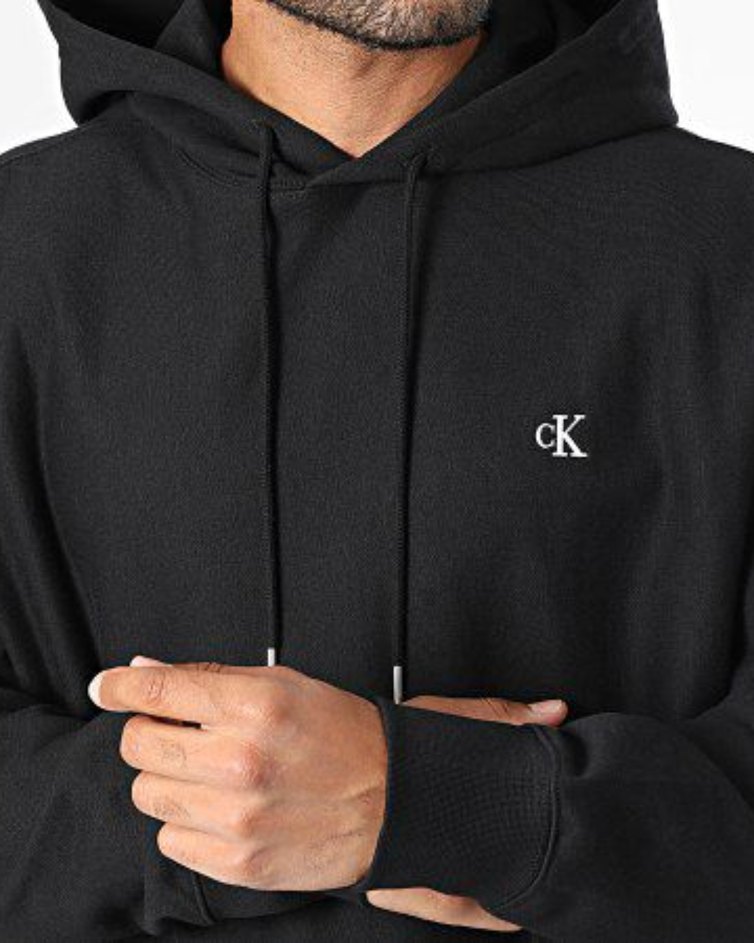 FELPA CON CAPPUCCIO UOMO CALVIN KLEIN |Colore:Nera