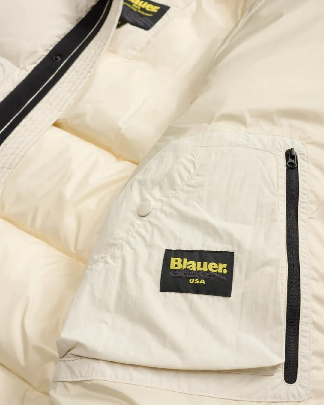 PIUMINO IN NYLON COTONE CON CAPPUCCIO LUKES|Colore:Bianco