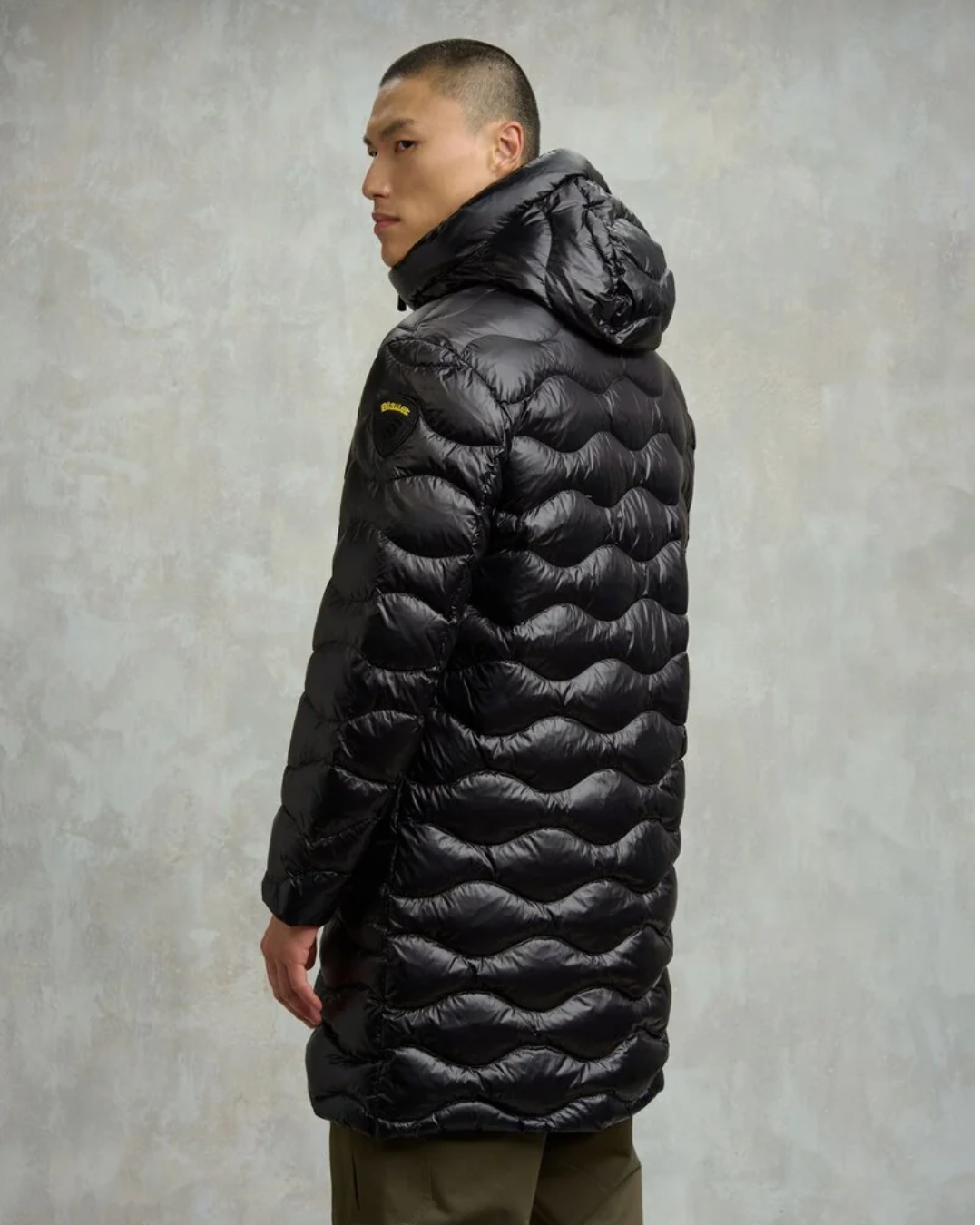 PIUMINO LUNGO AD ONDE DUNBOY|Colore:Nero