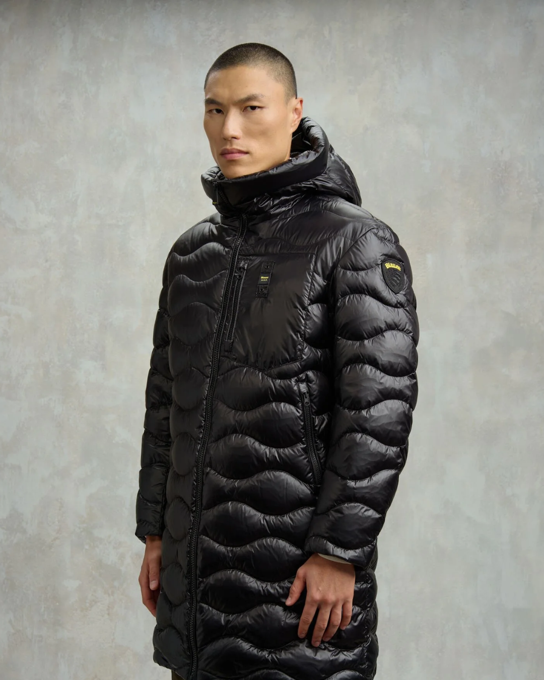 PIUMINO LUNGO AD ONDE DUNBOY|Colore:Nero