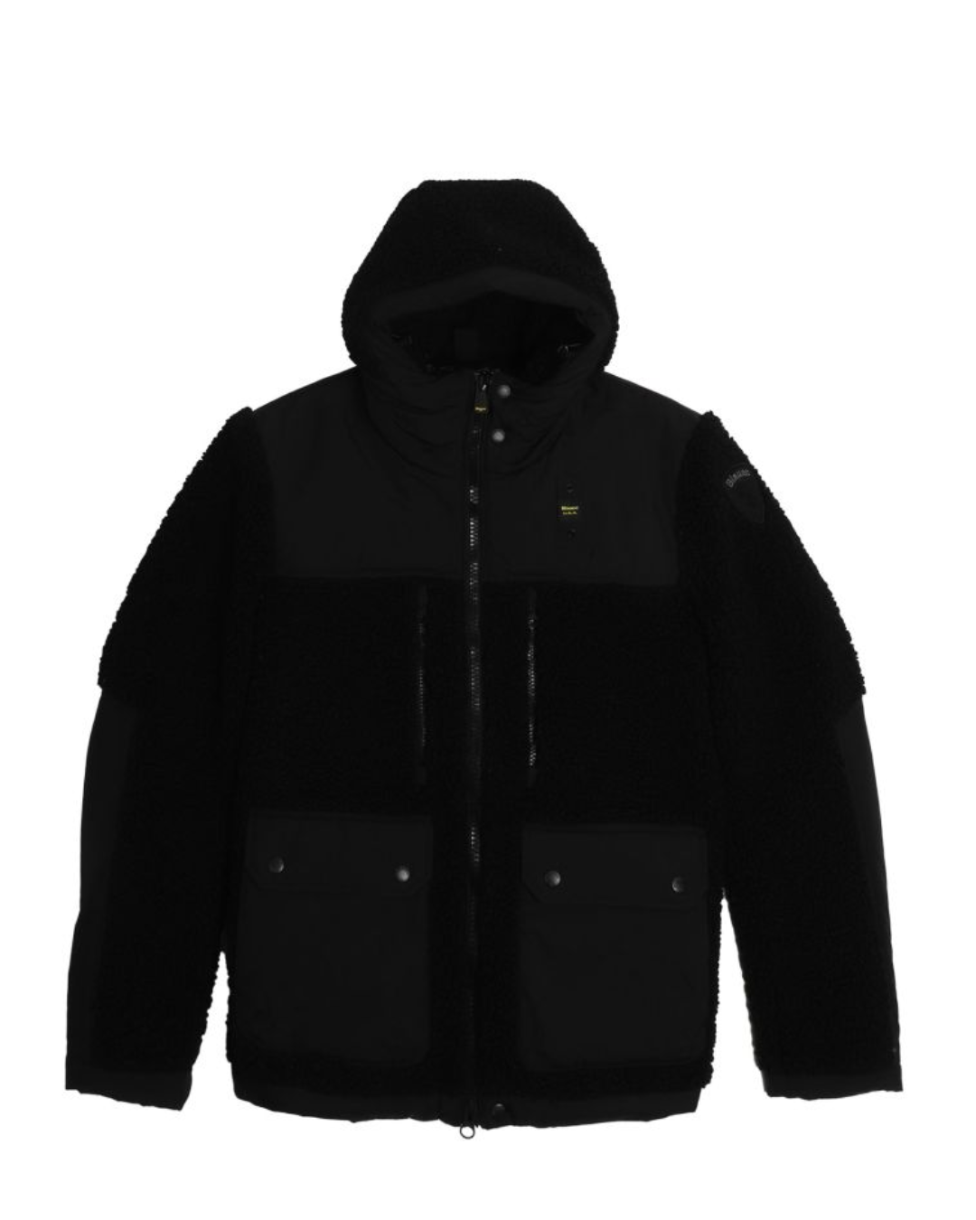 GIUBBETTO CON CAPPUCCIO IN PELLICCIA ECO WILCOCK|Colore:Nero