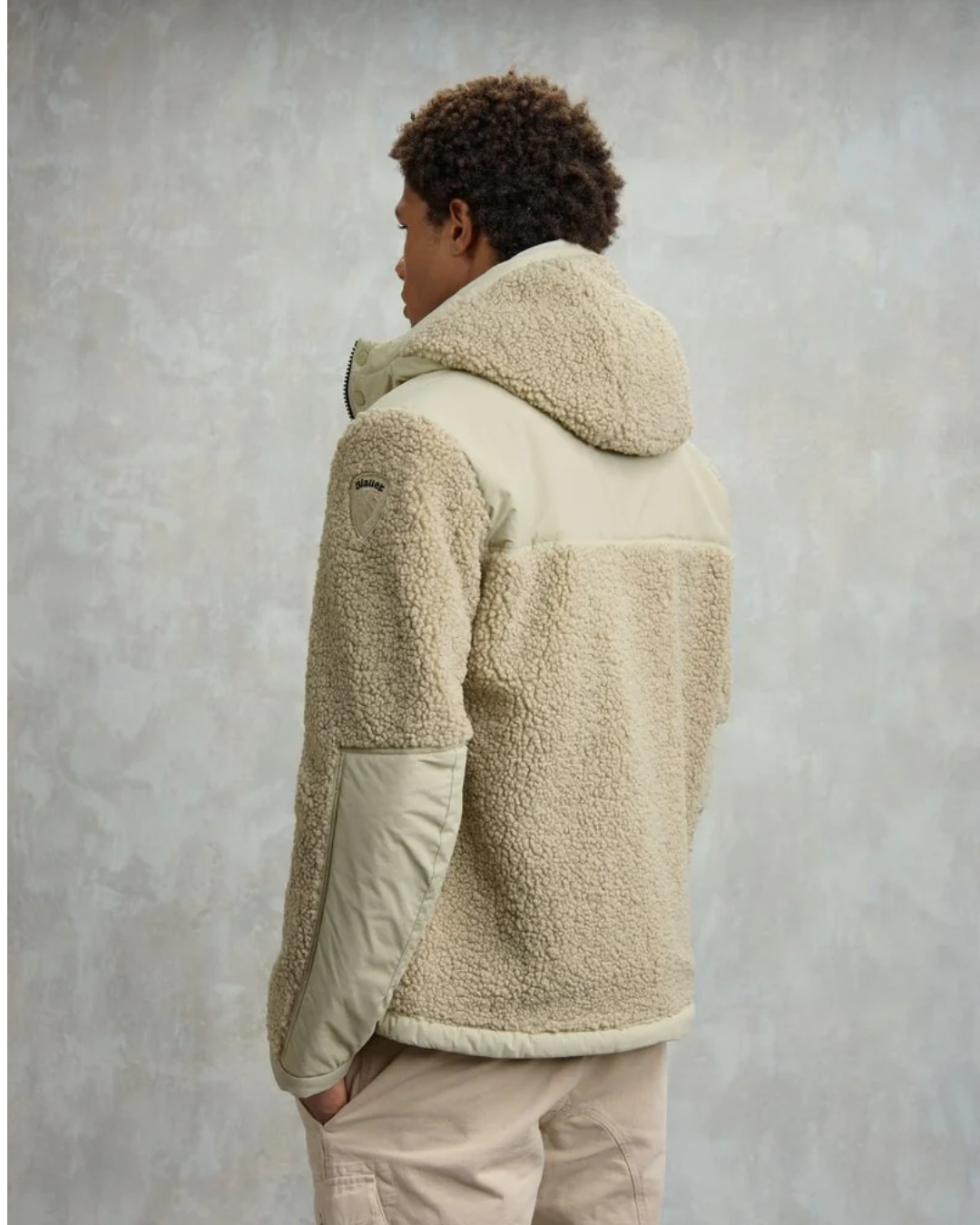 GIUBBETTO CON CAPPUCCIO IN PELLICCIA ECO WILCOCK|Colore:Beige