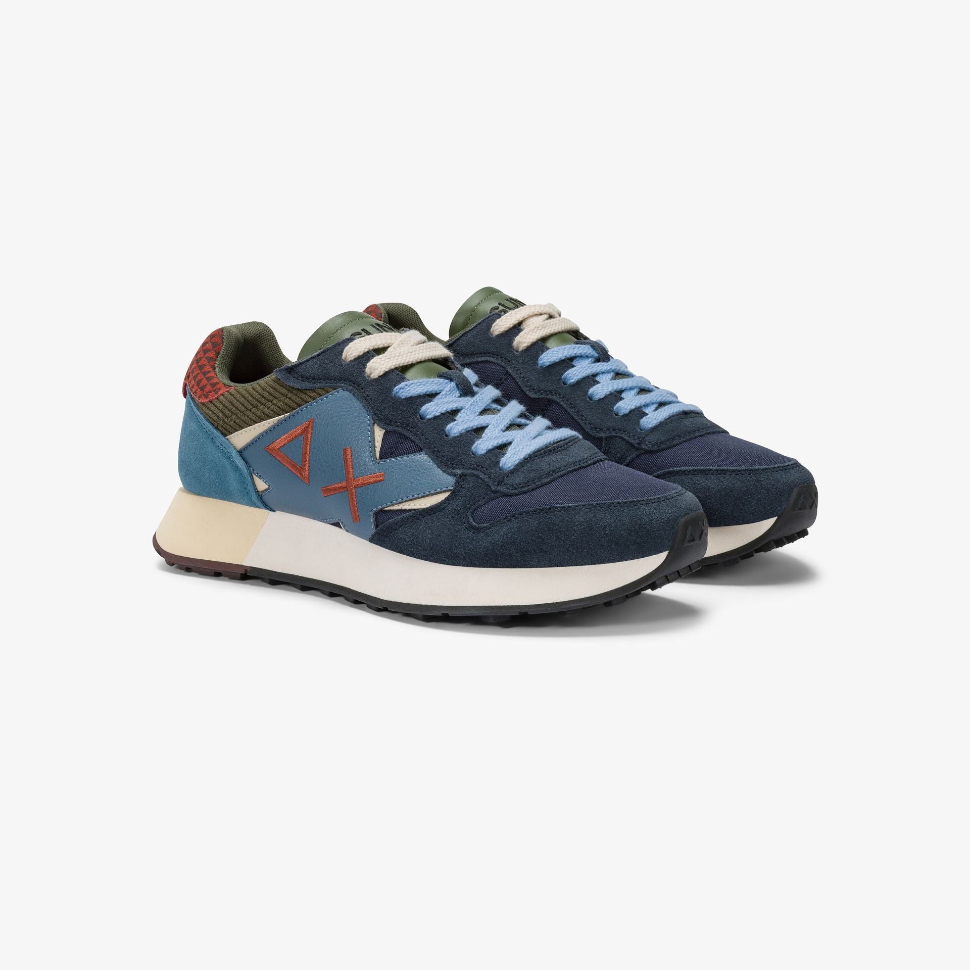 Sneaker Jaki Winter in nylon e suede|Colore:Navy blue