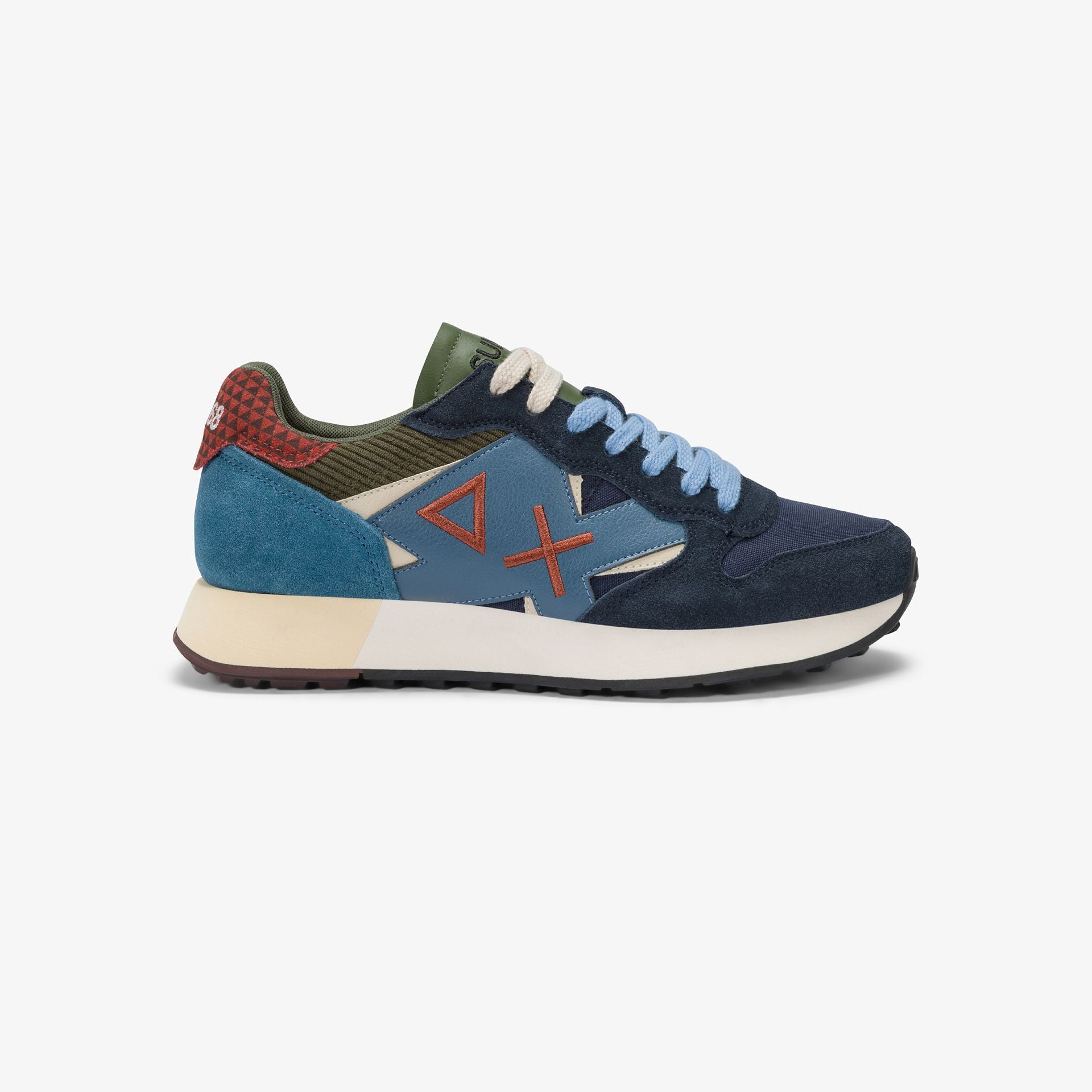 Sneaker Jaki Winter in nylon e suede|Colore:Navy blue