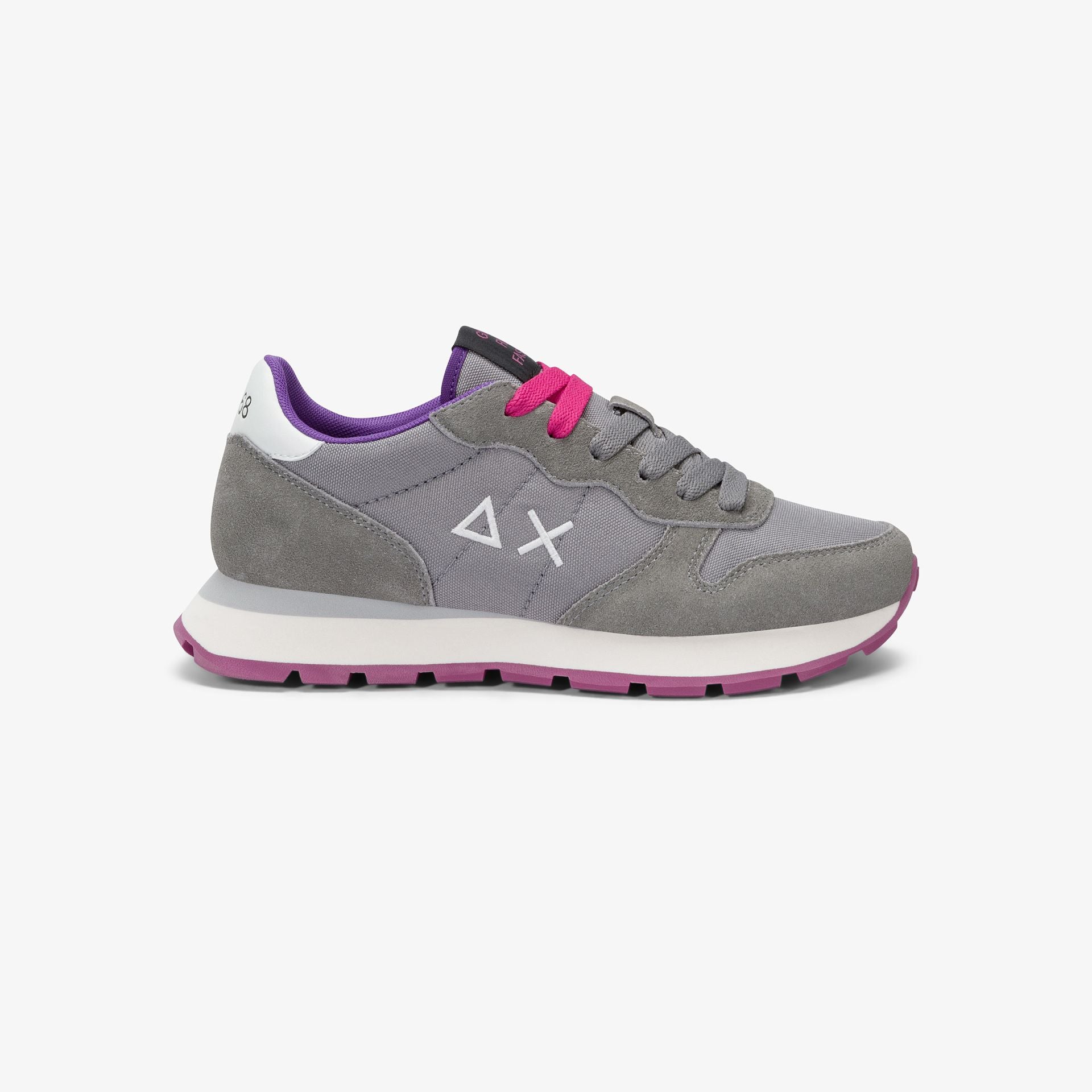 Sneaker Ally Solid in nylon e suede|Colore:Grigio medio