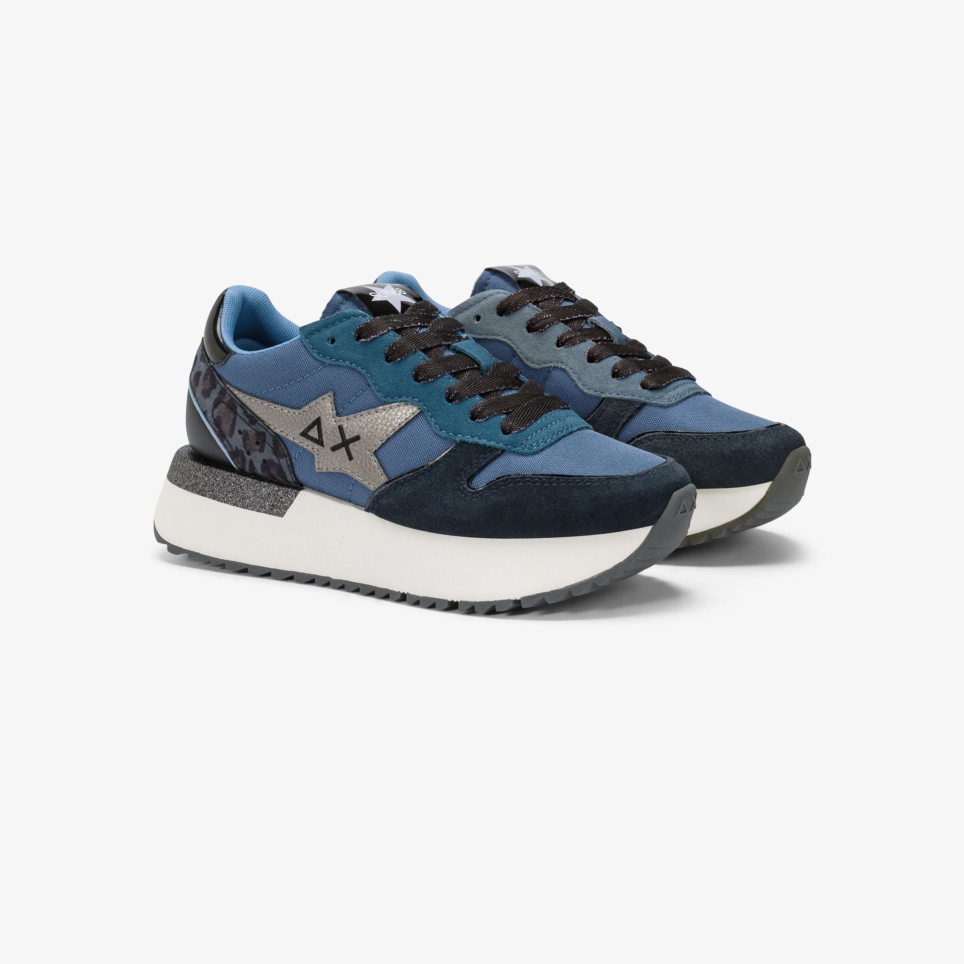 Sneaker Big Stargirl in nylon e suede|Colore:Navy blue