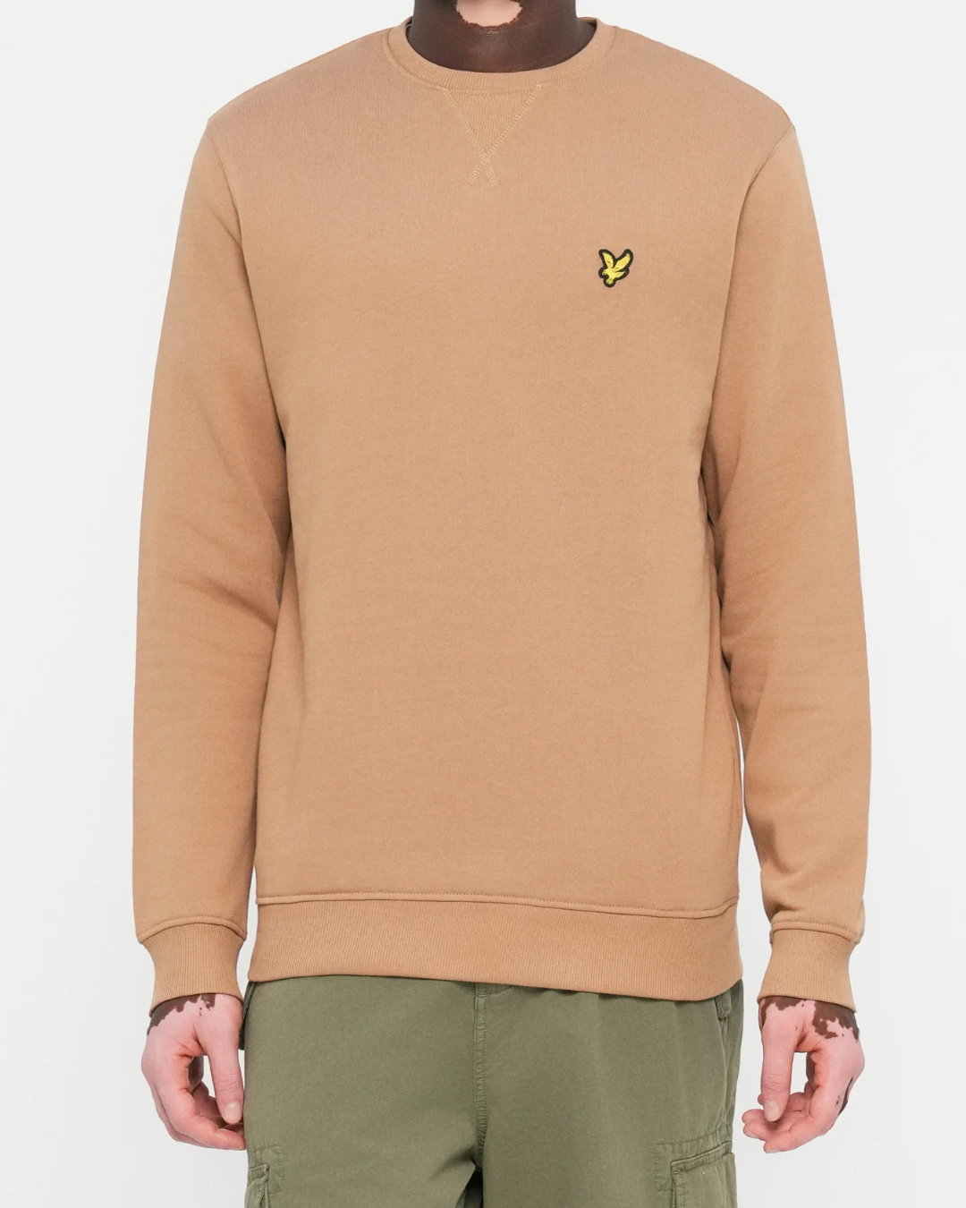 FELPA GIROCOLLO - BRUSHED BACK CREW|Colore:Tiger eye