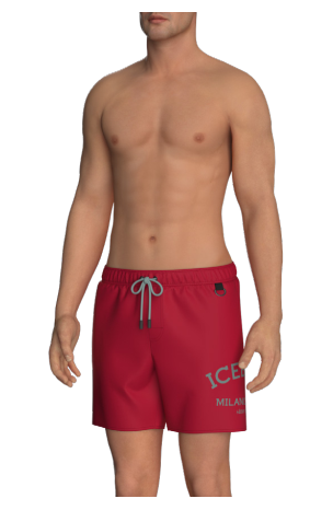 bermuda costume icebarg|Colore:Red