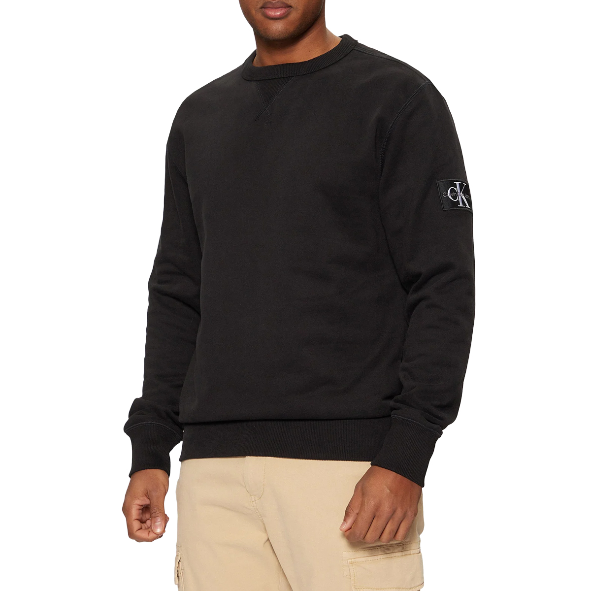 ferpa da uomo girocollo calvin klein |Colore:Nero