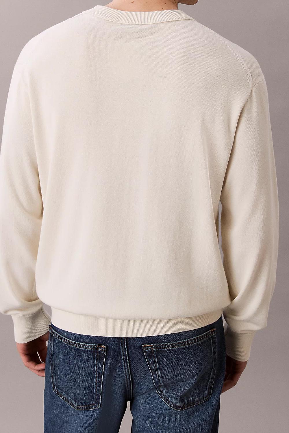 felpa uomo con monogramma taglio relaxed|Colore:Bianco