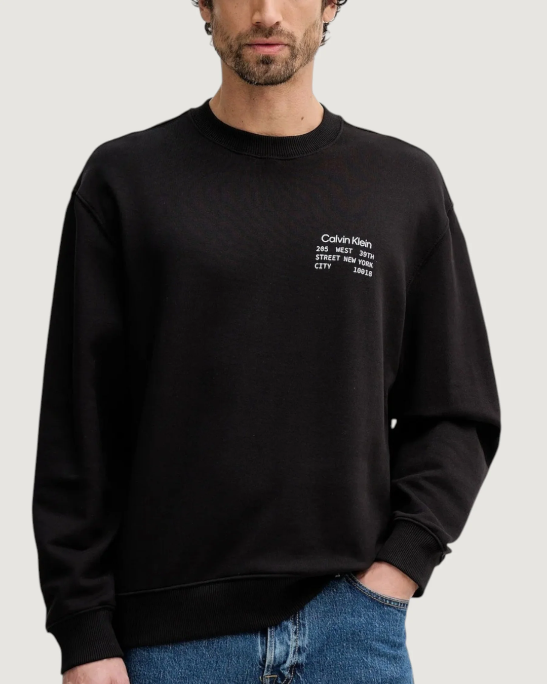felpa girocollo uomo calvin klein|Colore:Nero