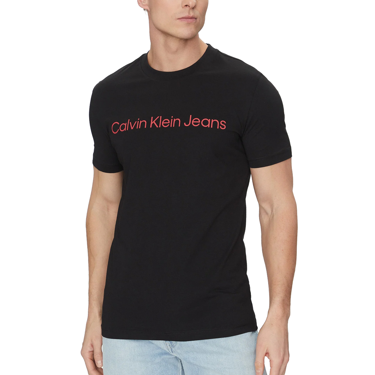 t-shirt uomo calvin klein jeans|Colore:Nero-red