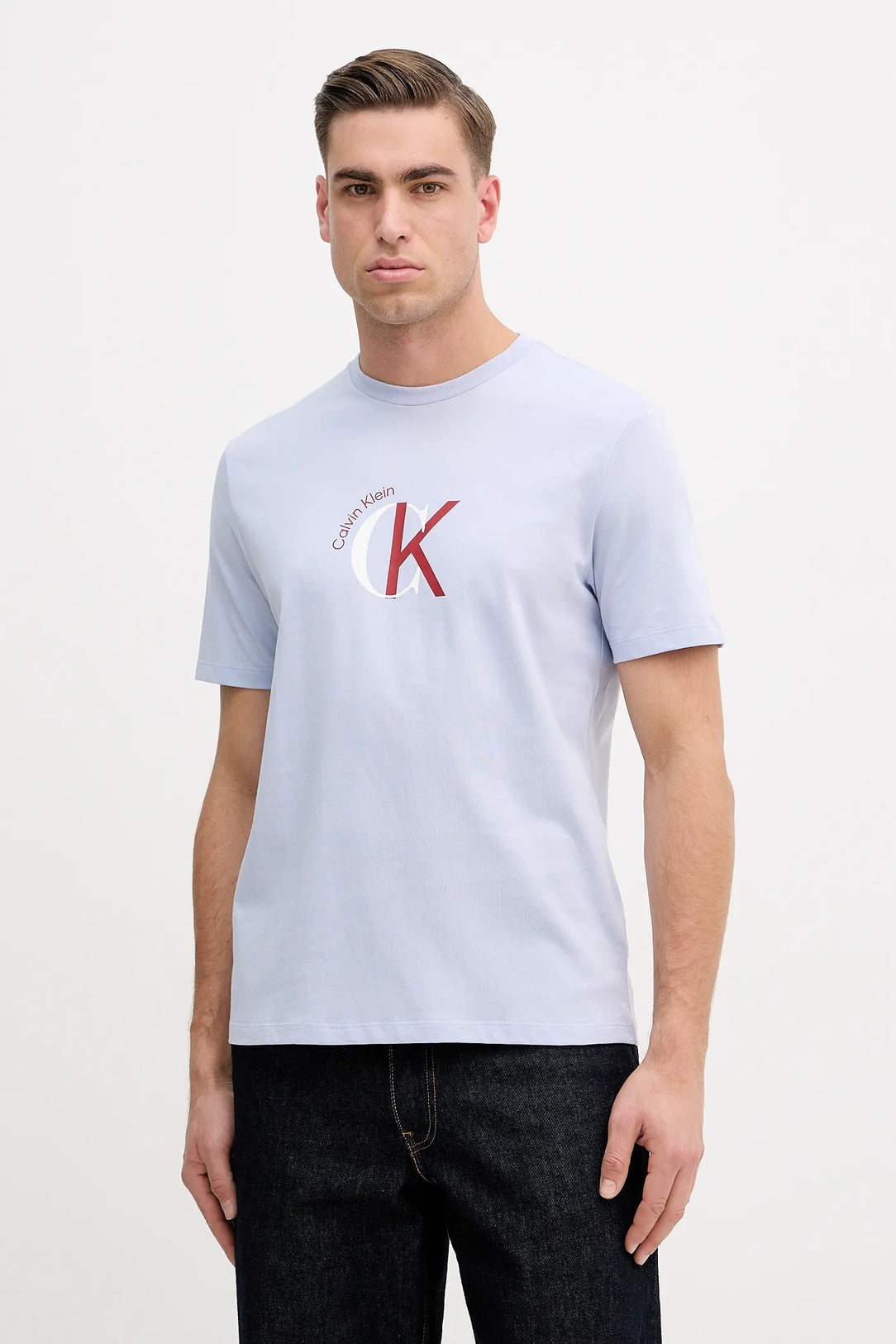 t-shirt regular fit calvin klein jeans |Colore:Blue ligth