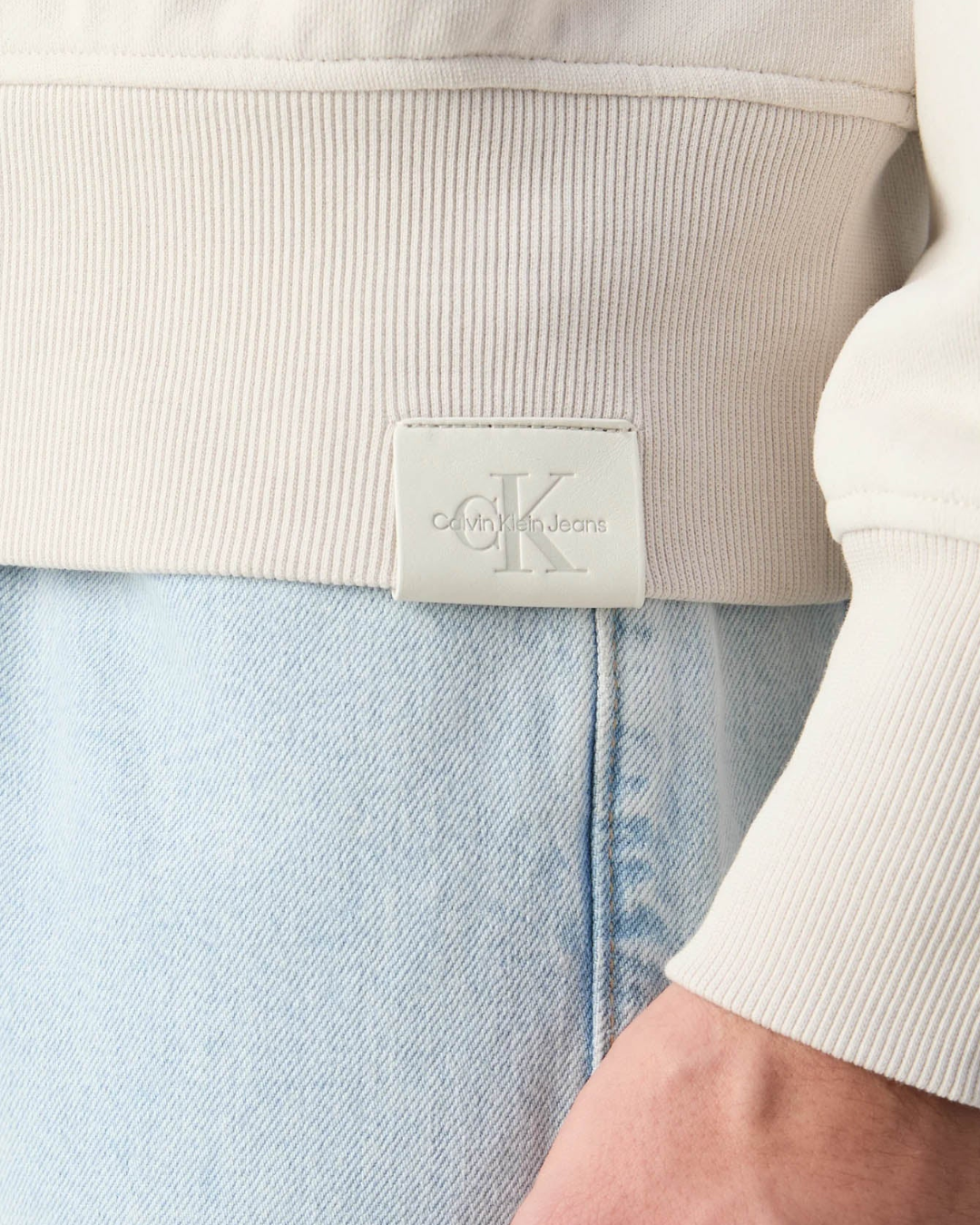 felpa uomo calvin klein jeans |Colore:Beige