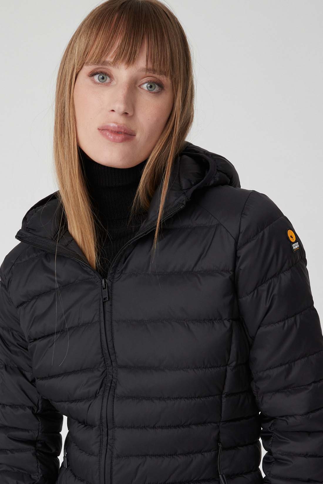 PIUMINO CORTO DONNA Flora ciesse |Colore:Jet black