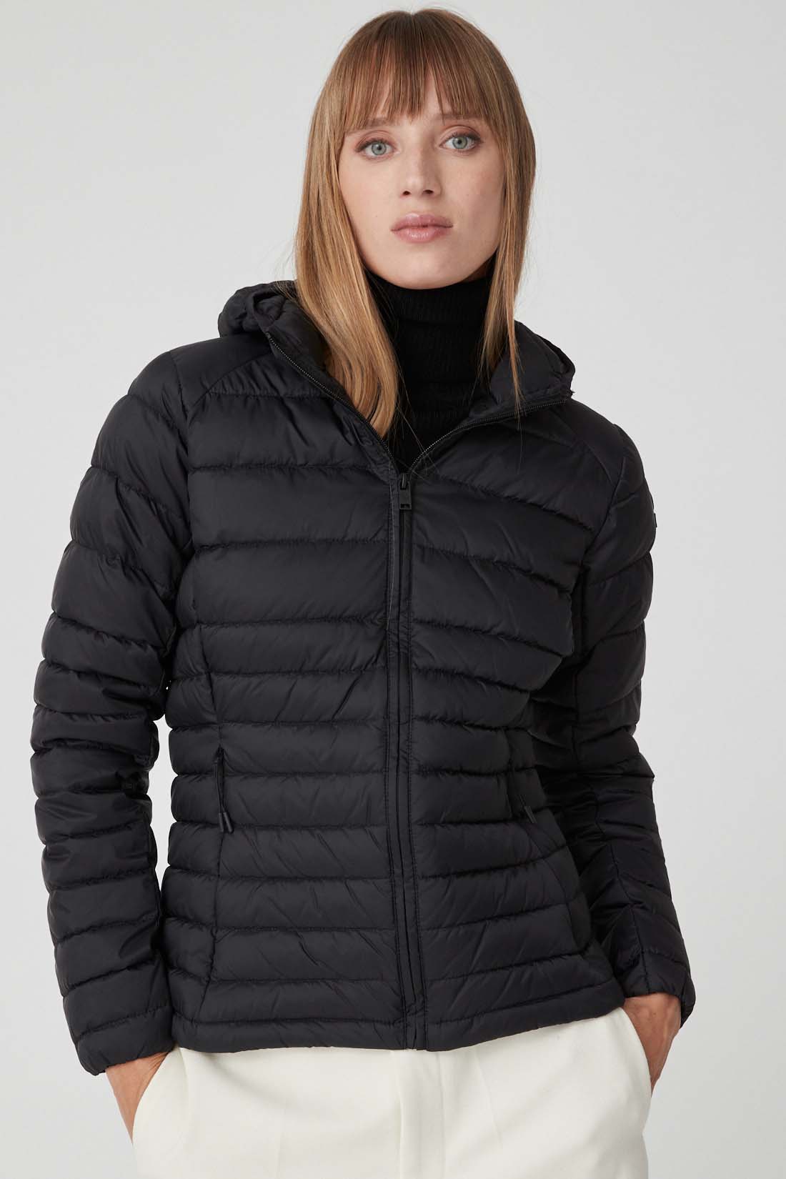 PIUMINO CORTO DONNA Flora ciesse |Colore:Jet black