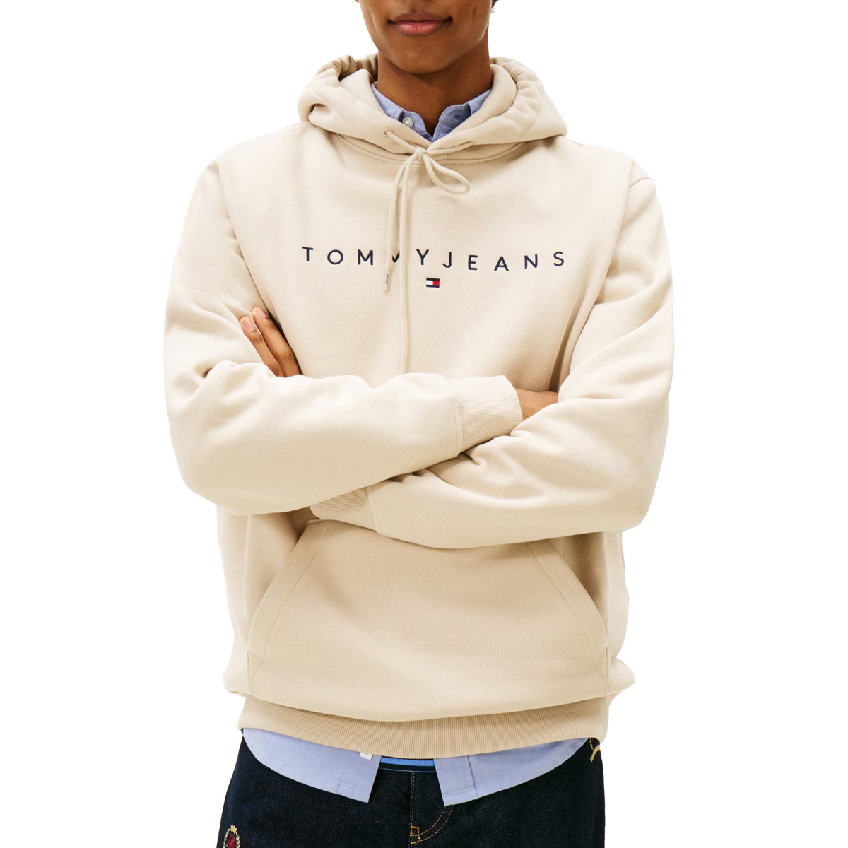 FELPA CON CAPPUCCIO UOMO  TOMMY JEANS|Colore:Beige