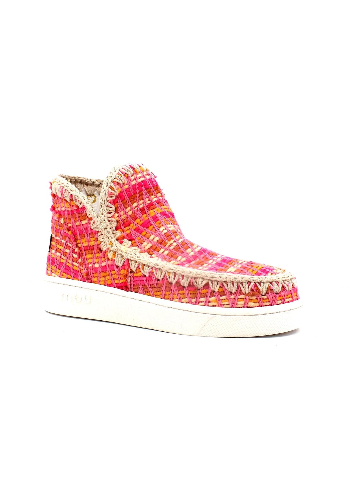 moSummer Eskimo sneaker woven fabric - Woven label|Colore:Pin