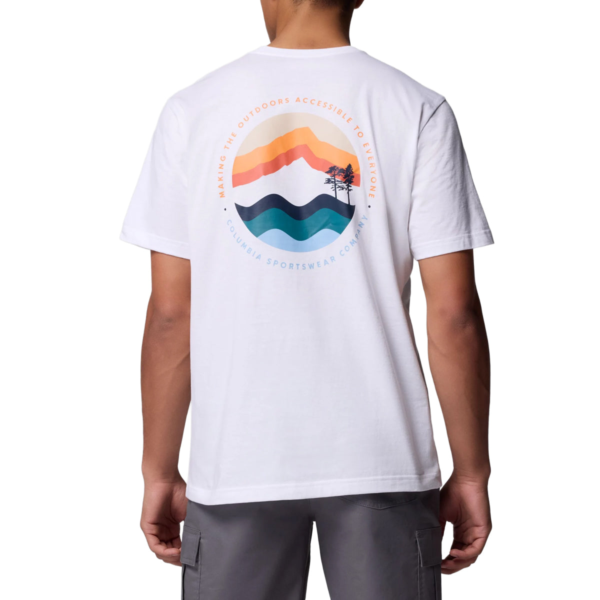 t-shirt uomo columbia|Colore:White