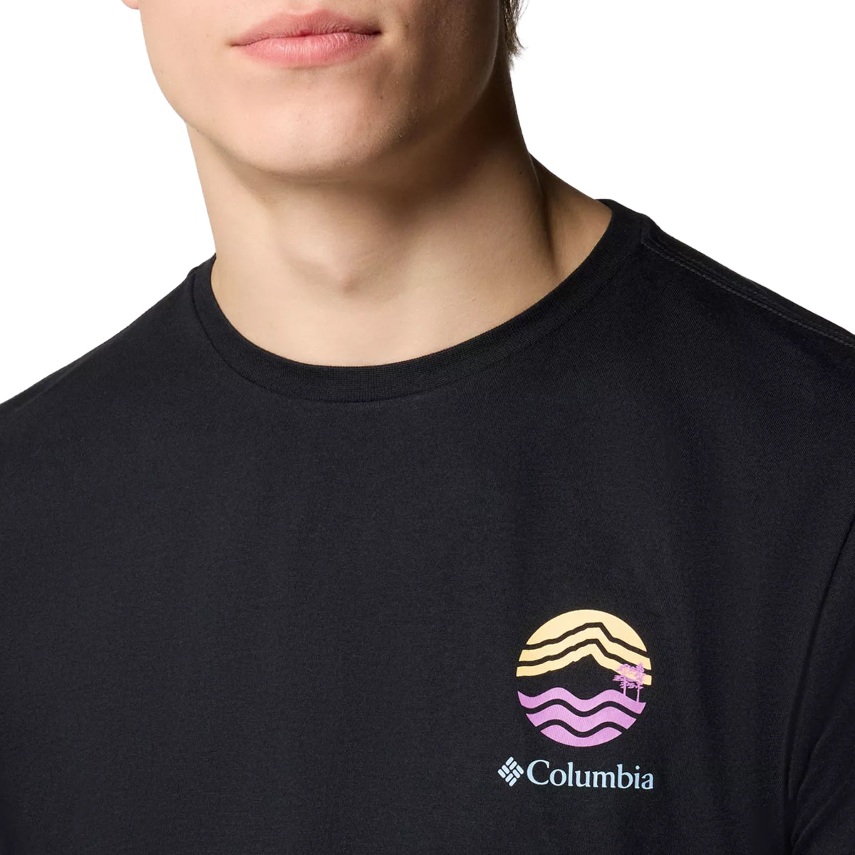 t-shirt uomo columbia|Colore:Black