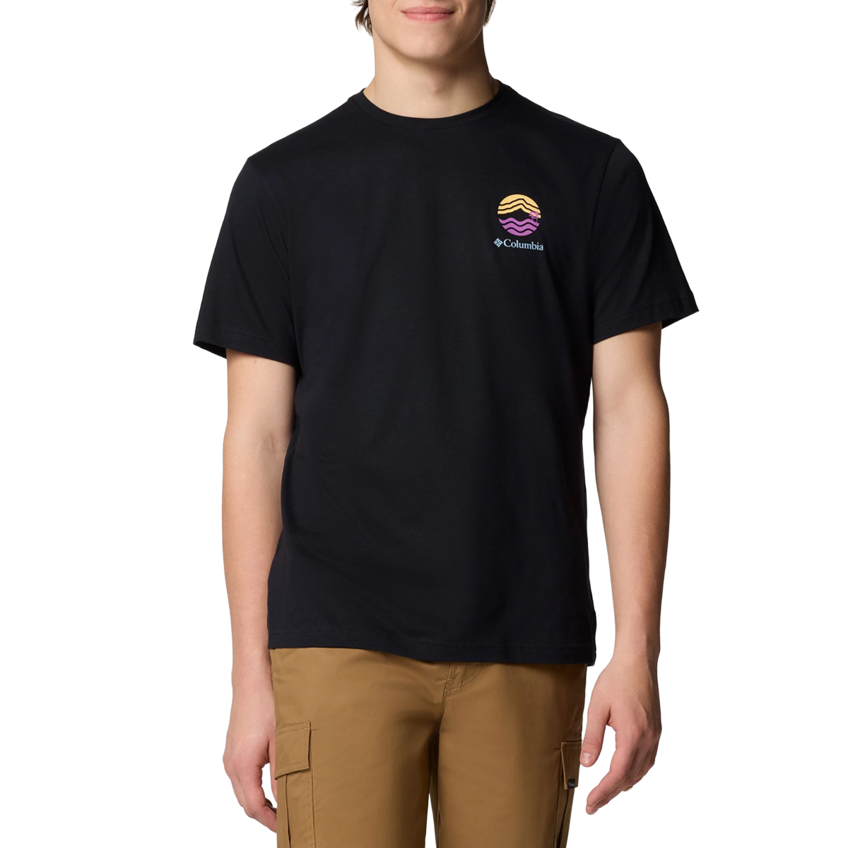 t-shirt uomo columbia|Colore:Black