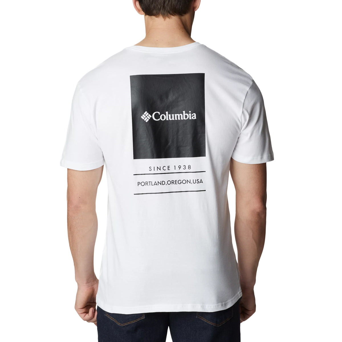 t-shirt uomo columbia |Colore:White
