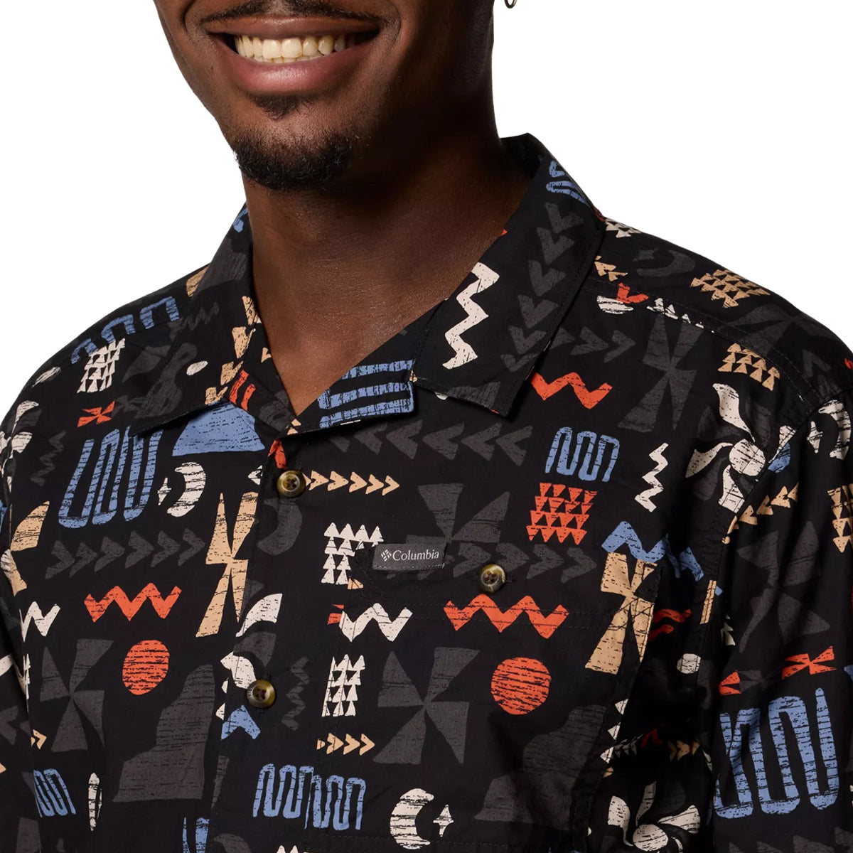camicia uomo columbia |Colore:Black