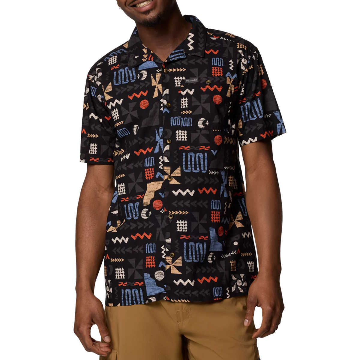 camicia uomo columbia |Colore:Black