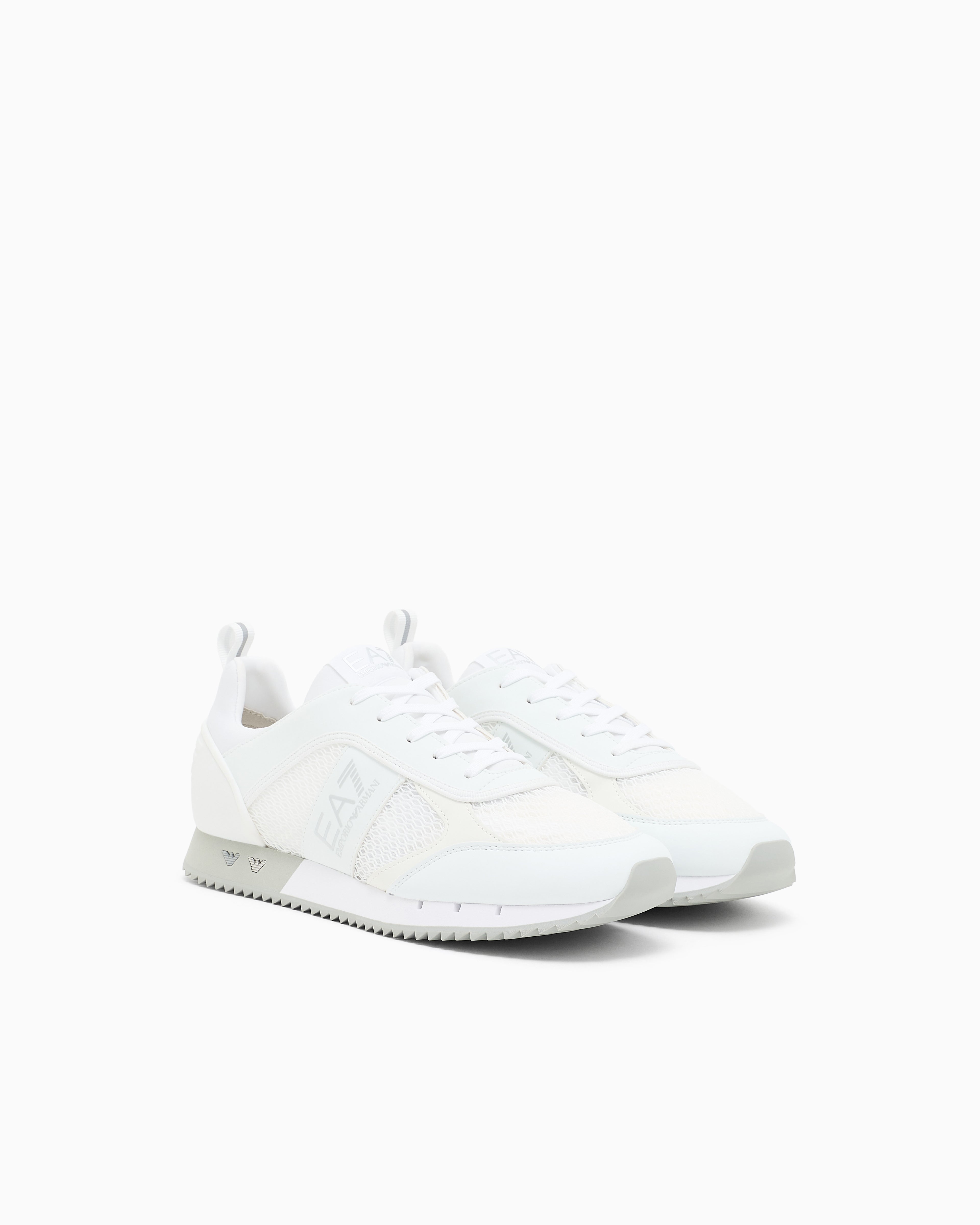 Sneakers Black and White Laces|Colore:White+silver