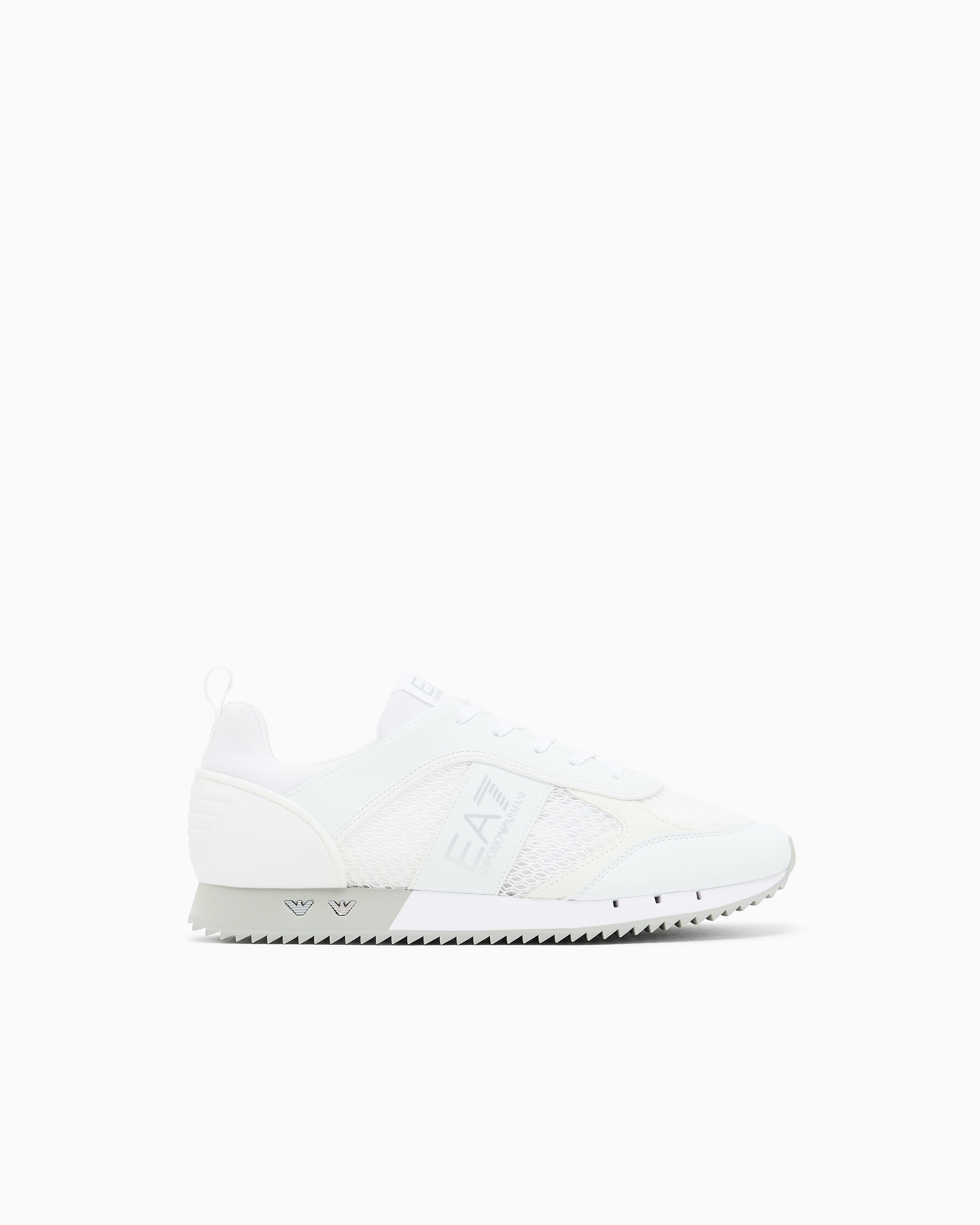 Sneakers Black and White Laces|Colore:White+silver