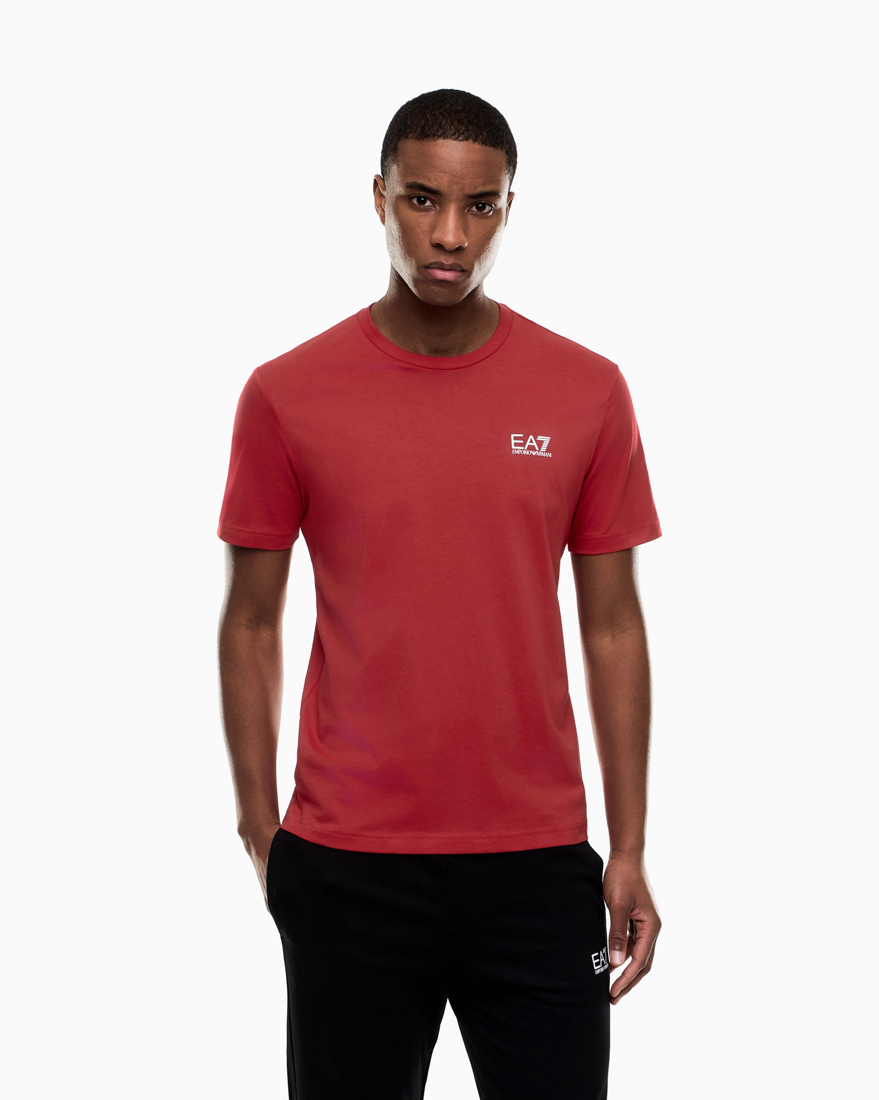 t-shirt ea7 uomo |Colore:Haute red