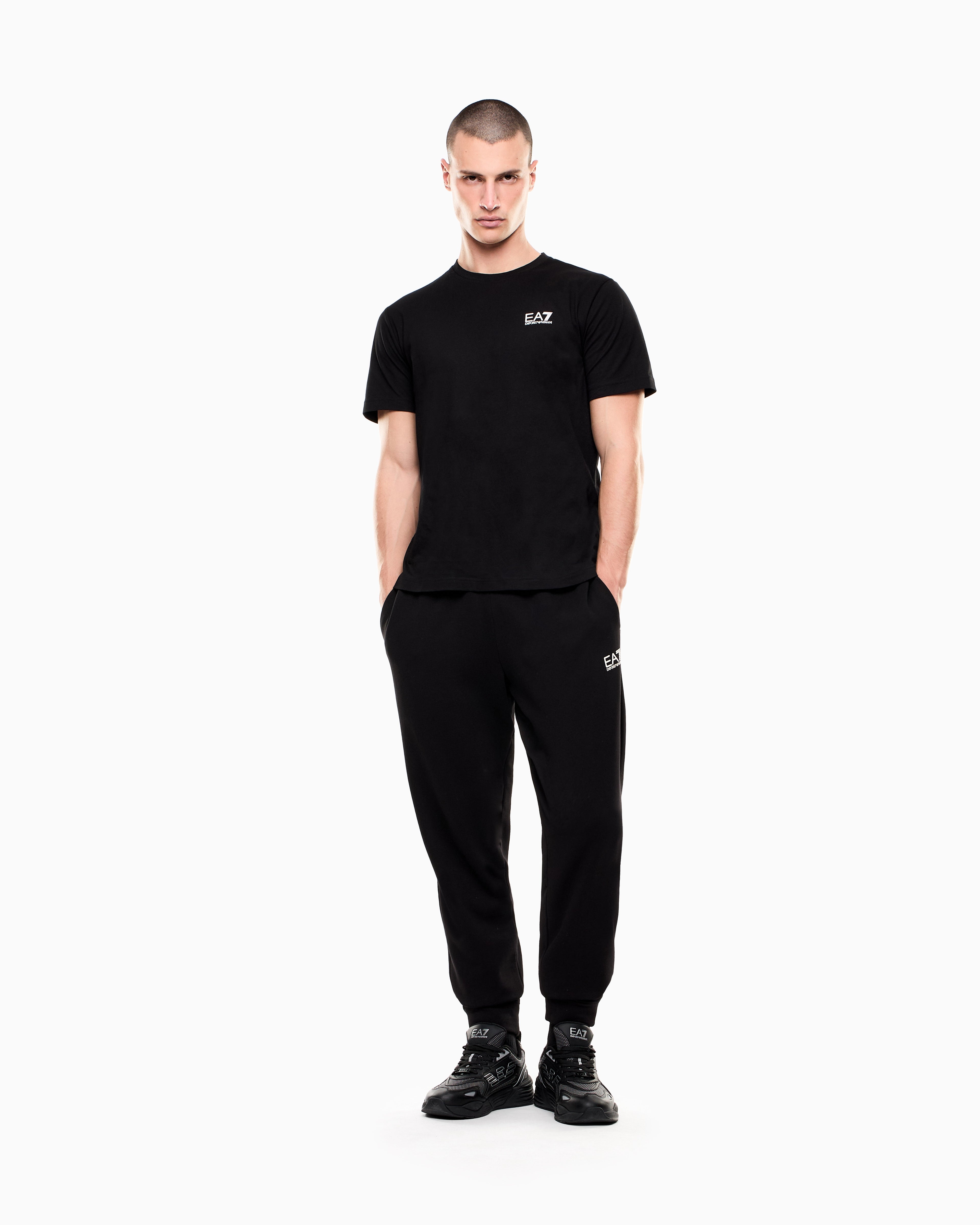 t-shirt ea7 uomo |Colore:Black