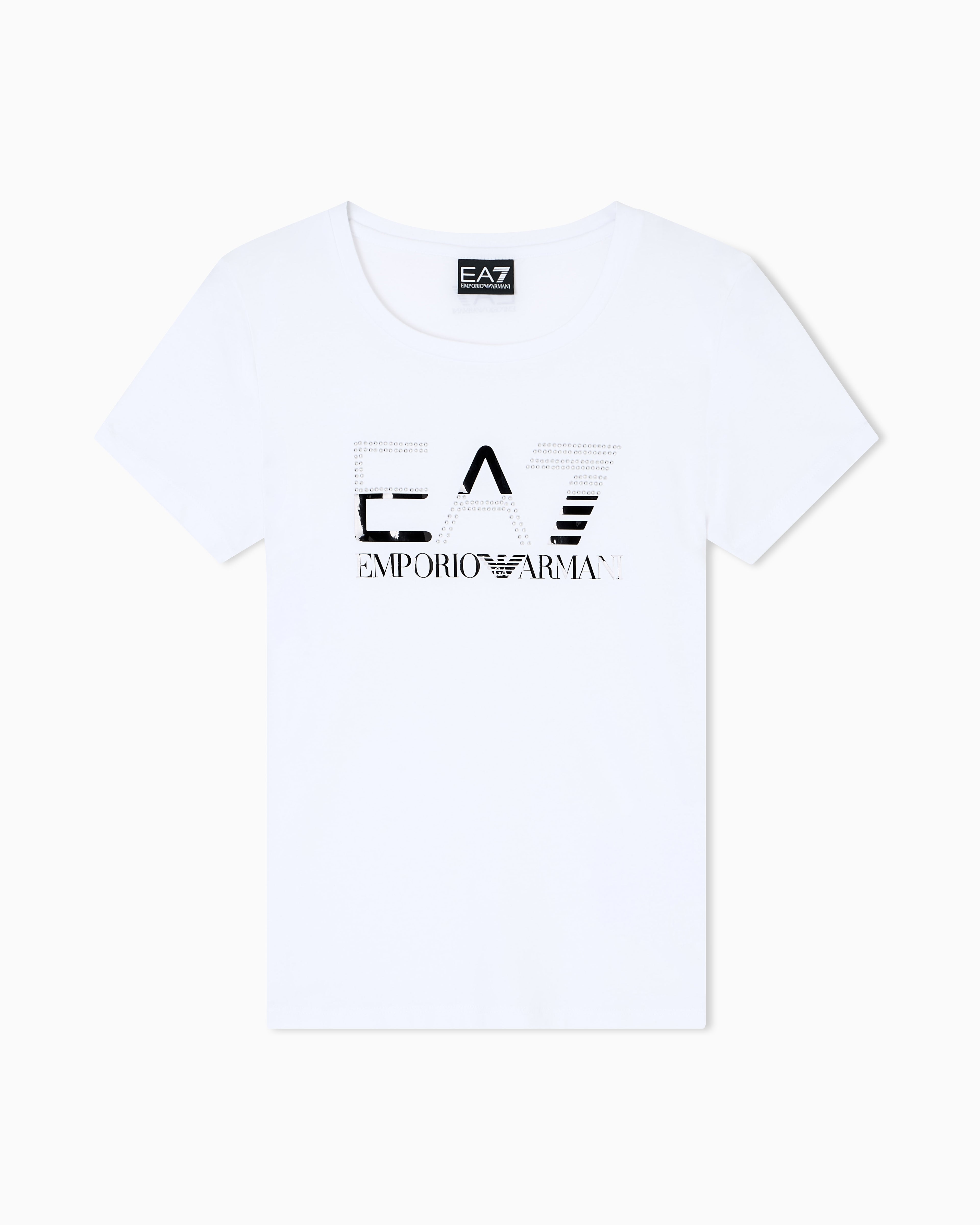T-shirt girocollo Logo Series in jersey stretch|Colore:White