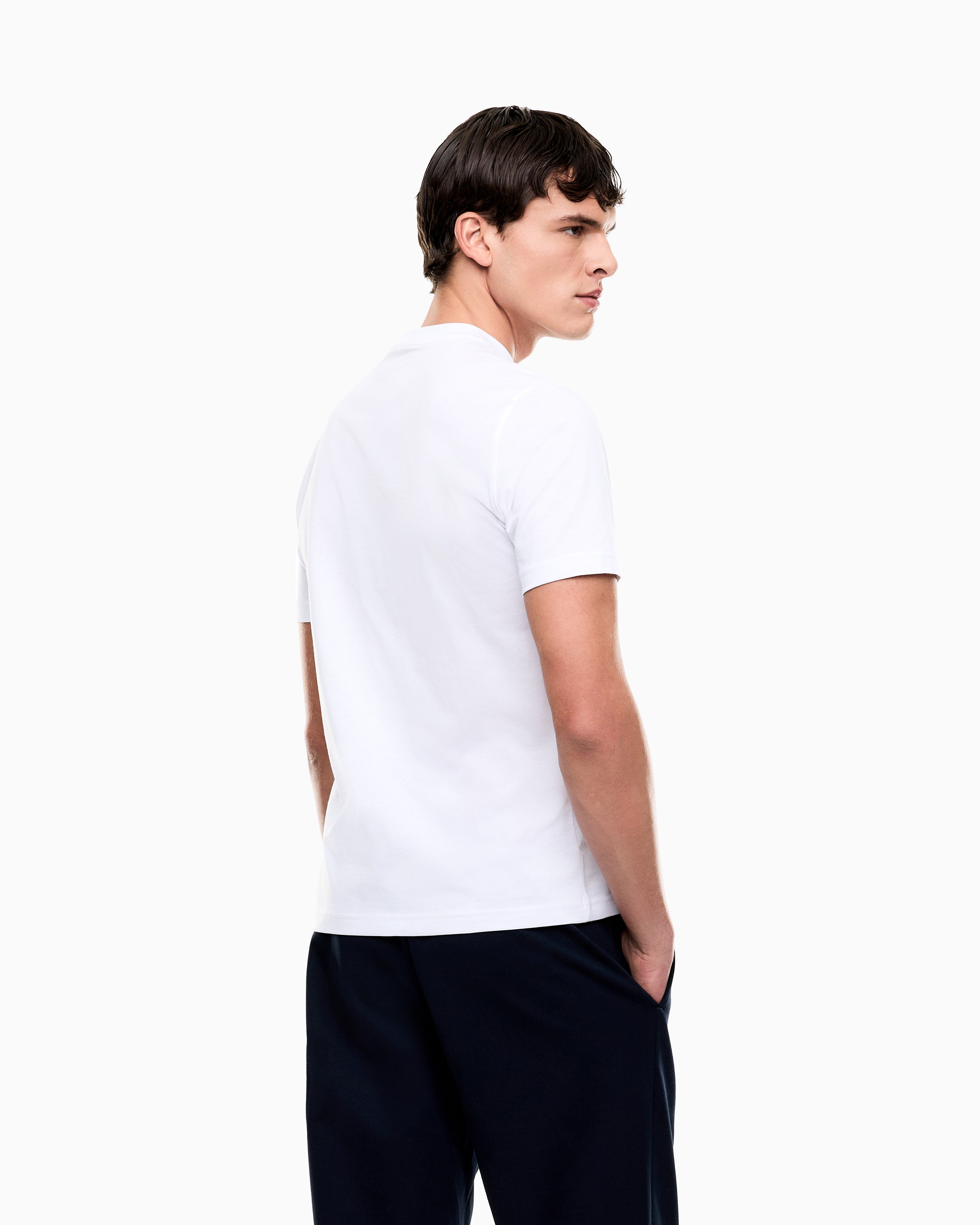 T-shirt girocollo Visibility in jersey di cotone|Colore:White