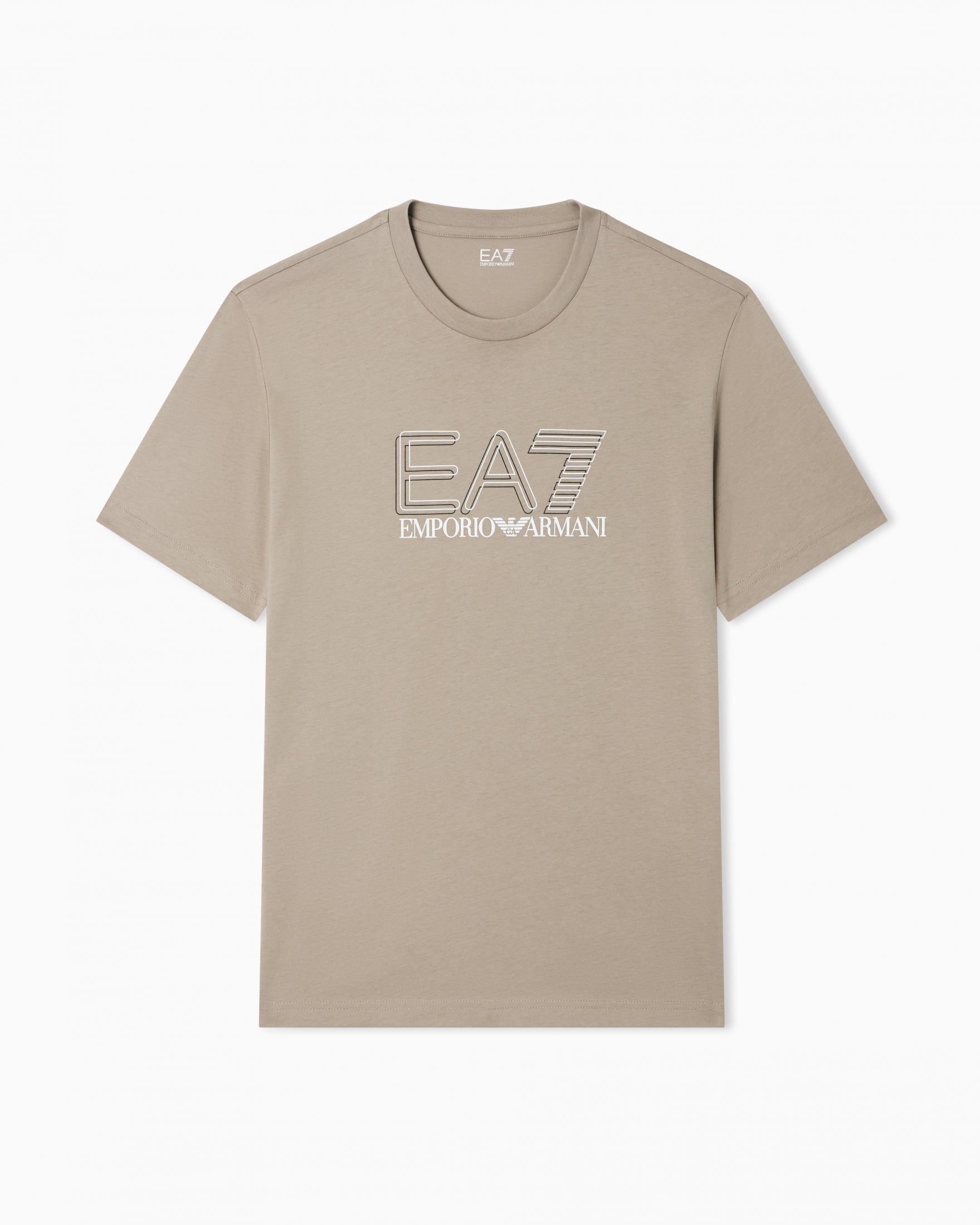 T-shirt girocollo Visibility in jersey di cotone|Colore:Roasted cashew