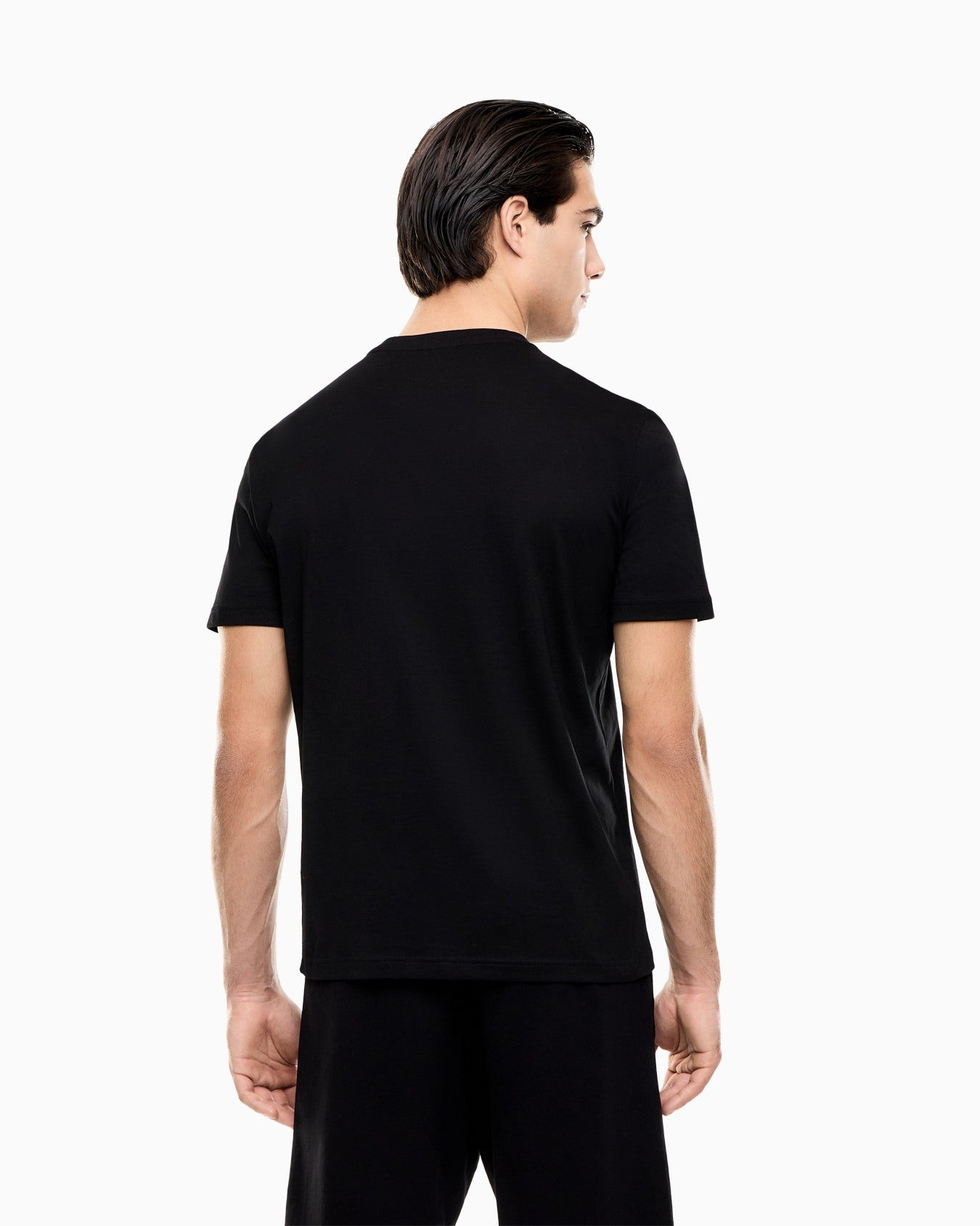 T-shirt girocollo Visibility in jersey di cotone|Colore:Black