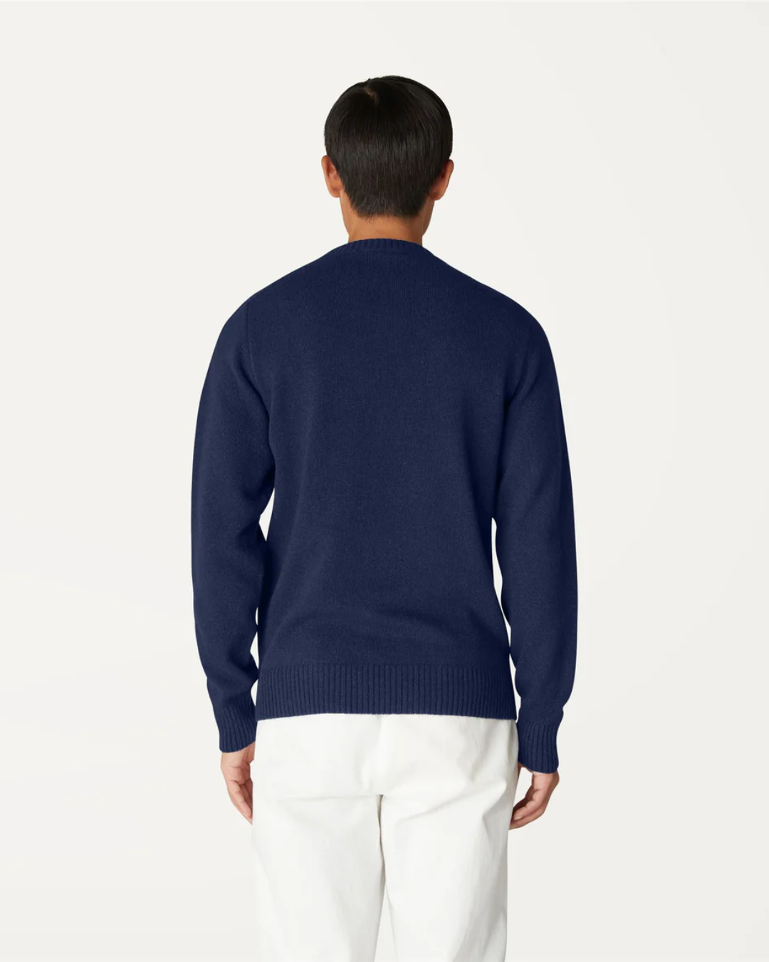 PULLOVER GIROCOLLO - SEBASTIEN LAMBSWOOL|Colore:Blue depth