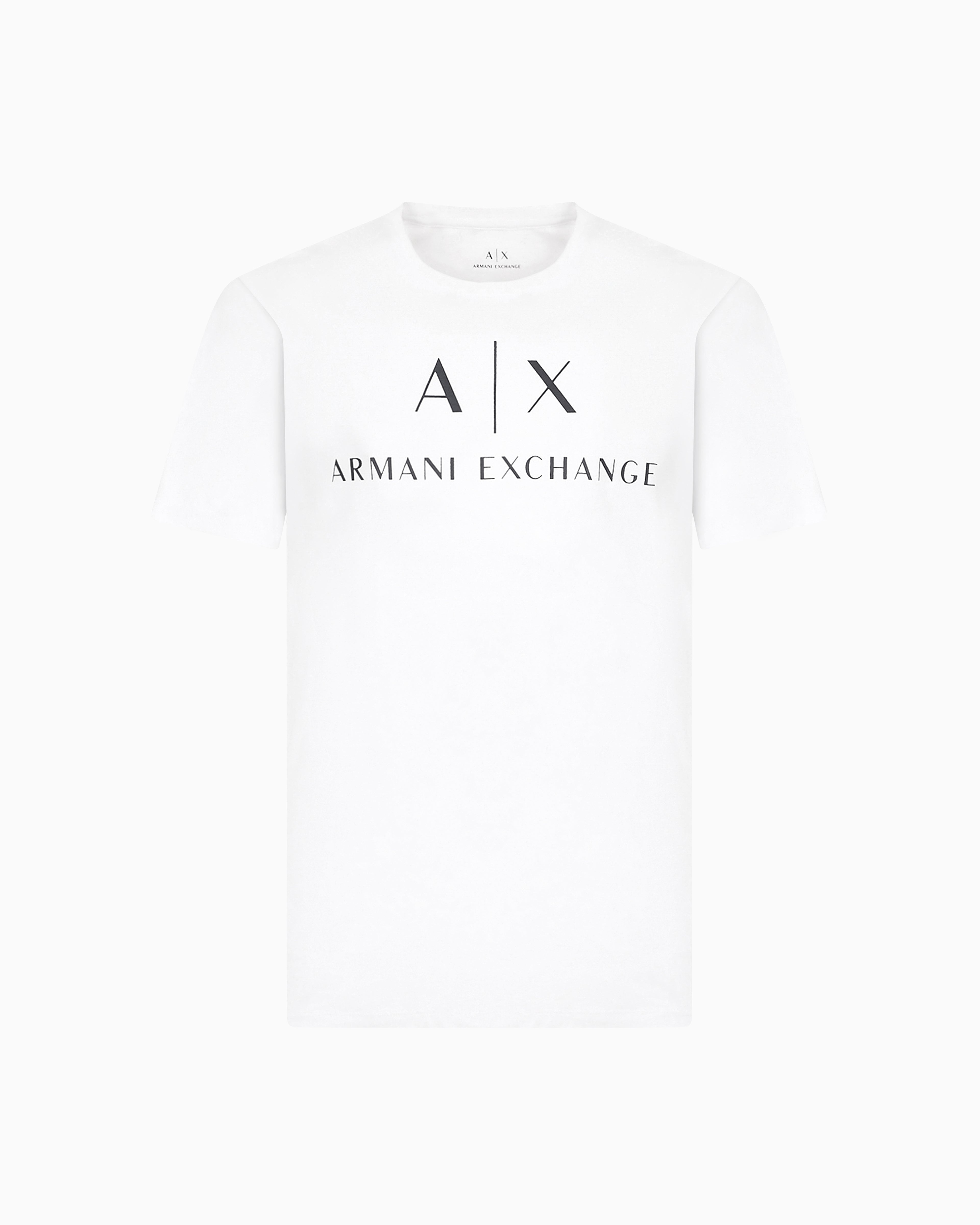 T-shirt slim fit in jersey con logo|Colore:Bianco